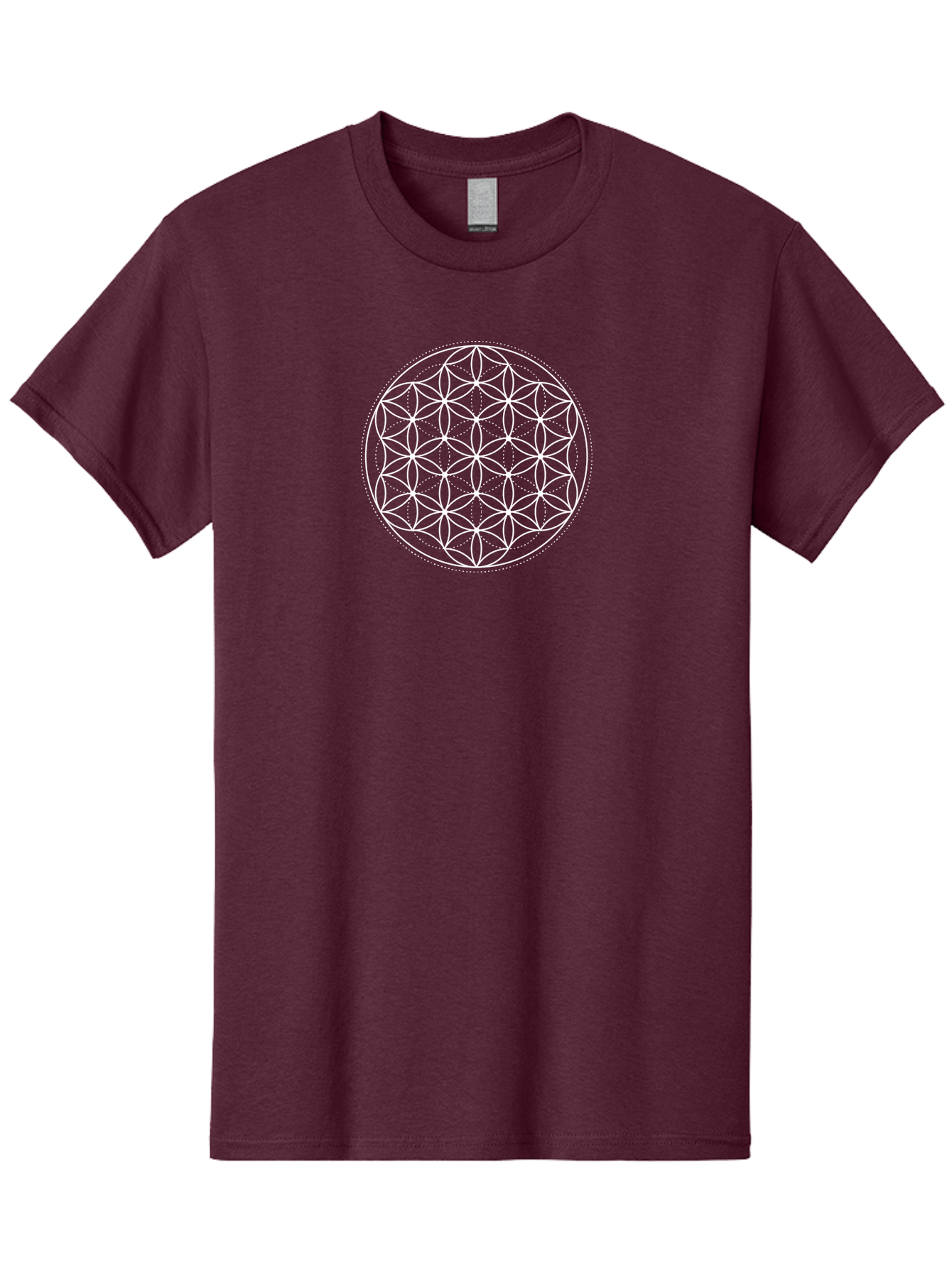 Flower-Of-Life-1 Men'S Graphic Tee, 100% Cotton, Comfortable Casual Summer Wear, Machine Washable, Sacred Geometry, Flower Of Life, Spiritual Symbol, Mystical Pattern, Geometric Design, Harmony, Balance, Unity Aab980 7