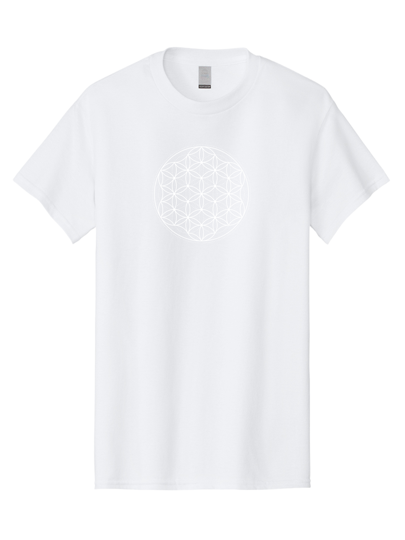 Flower-Of-Life-1 Men'S Graphic Tee, 100% Cotton, Comfortable Casual Summer Wear, Machine Washable, Sacred Geometry, Flower Of Life, Spiritual Symbol, Mystical Pattern, Geometric Design, Harmony, Balance, Unity Aab980 29