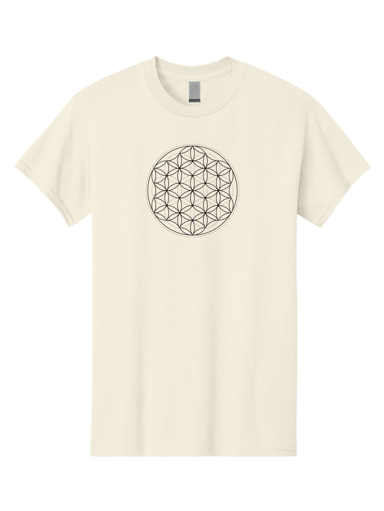 Flower-Of-Life Men'S Graphic Tee, 100% Cotton, Comfortable Casual Summer Wear, Machine Washable, Sacred Geometry Pattern, Flower Of Life, Geometric Design, Spiritual Symbol, Intricate Details, Mandala, Metaphysical Art, Mystical Shapes Aab982 8