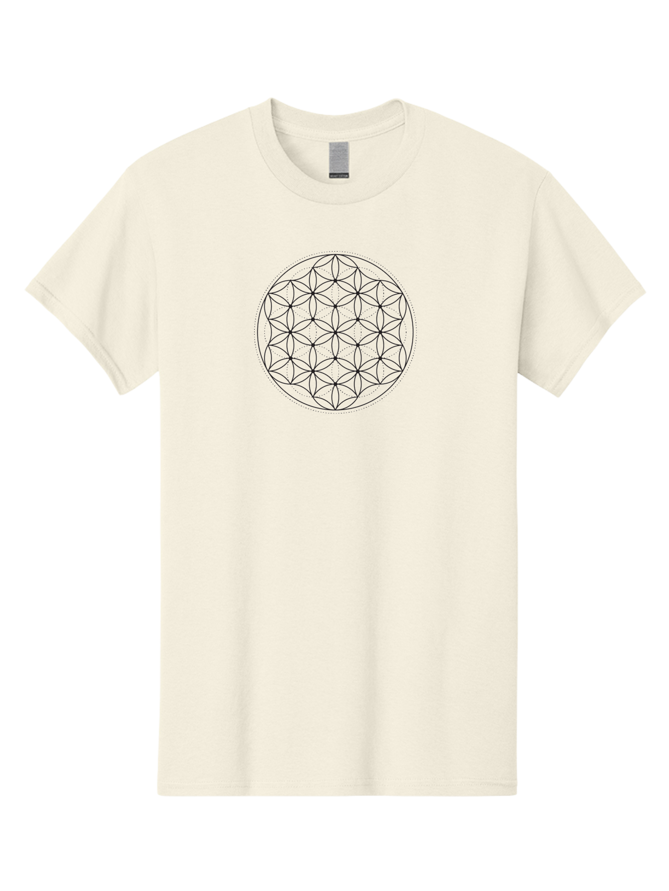 Flower-Of-Life Men'S Graphic Tee, 100% Cotton, Comfortable Casual Summer Wear, Machine Washable, Sacred Geometry Pattern, Flower Of Life, Geometric Design, Spiritual Symbol, Intricate Details, Mandala, Metaphysical Art, Mystical Shapes Aab982 11