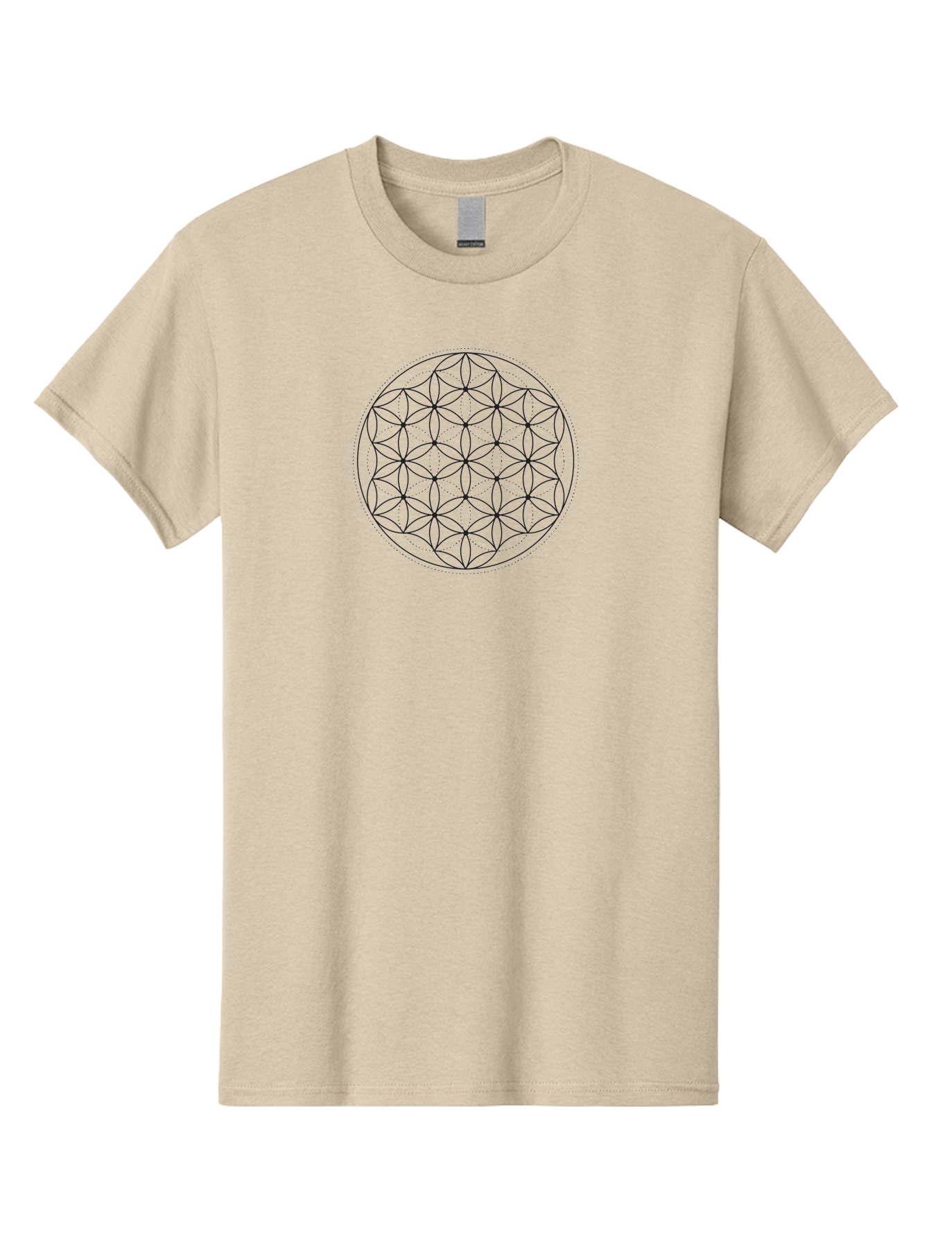 Flower-Of-Life Men'S Graphic Tee, 100% Cotton, Comfortable Casual Summer Wear, Machine Washable, Sacred Geometry Pattern, Flower Of Life, Geometric Design, Spiritual Symbol, Intricate Details, Mandala, Metaphysical Art, Mystical Shapes Aab982 9