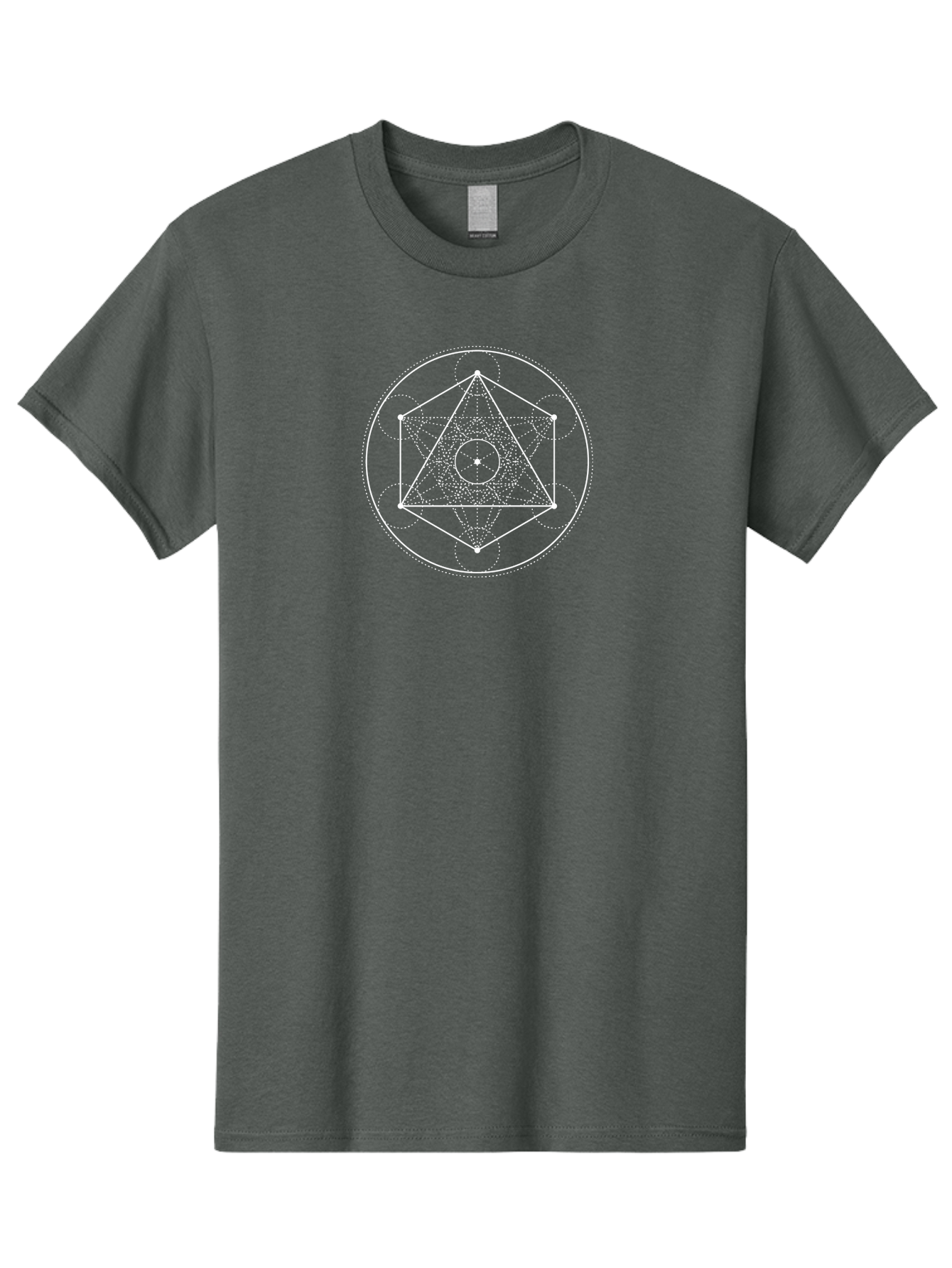 Geometric-Shape-2 Men'S Graphic Tee, 100% Cotton, Comfortable Casual Summer Wear, Machine Washable, Sacred Geometry, Geometric Shapes, Triangle, Circle, Spiritual Symbols, Mystical Patterns, White Lines, Dotted Lines, Spiritual Significance, Aab984 29