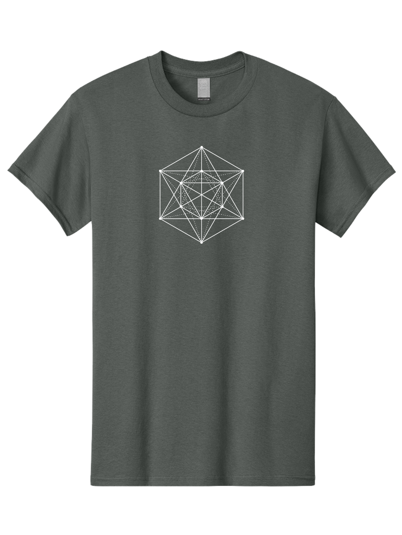 Geometric-Shape Men'S Graphic Tee, 100% Cotton, Comfortable Casual Summer Wear, Machine Washable, Geometric Shape, Complex Pattern, Interconnected Lines, Symmetrical Design, White Lines, Sacred Geometry, Intricate Details Aab985 19