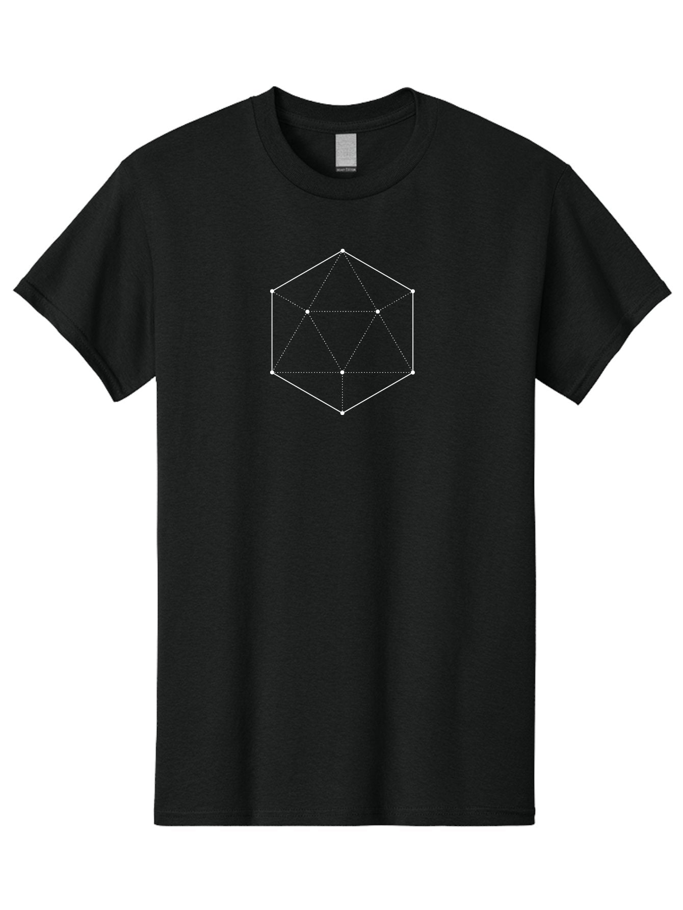 Heptagon Men'S Graphic Tee, 100% Cotton, Comfortable Casual Summer Wear, Machine Washable, Geometric Shape, Heptagon, White Lines, Dotted Lines, Symmetry, Mathematical Diagram, Polygon, Graphic Design Element, Modern Art Aab986 9