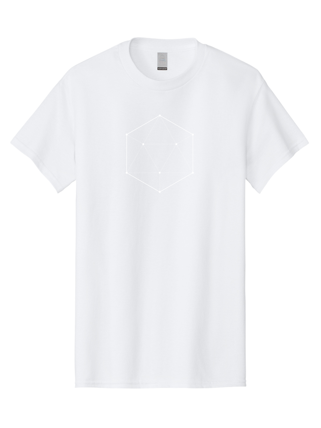 Heptagon Men'S Graphic Tee, 100% Cotton, Comfortable Casual Summer Wear, Machine Washable, Geometric Shape, Heptagon, White Lines, Dotted Lines, Symmetry, Mathematical Diagram, Polygon, Graphic Design Element, Modern Art Aab986 15