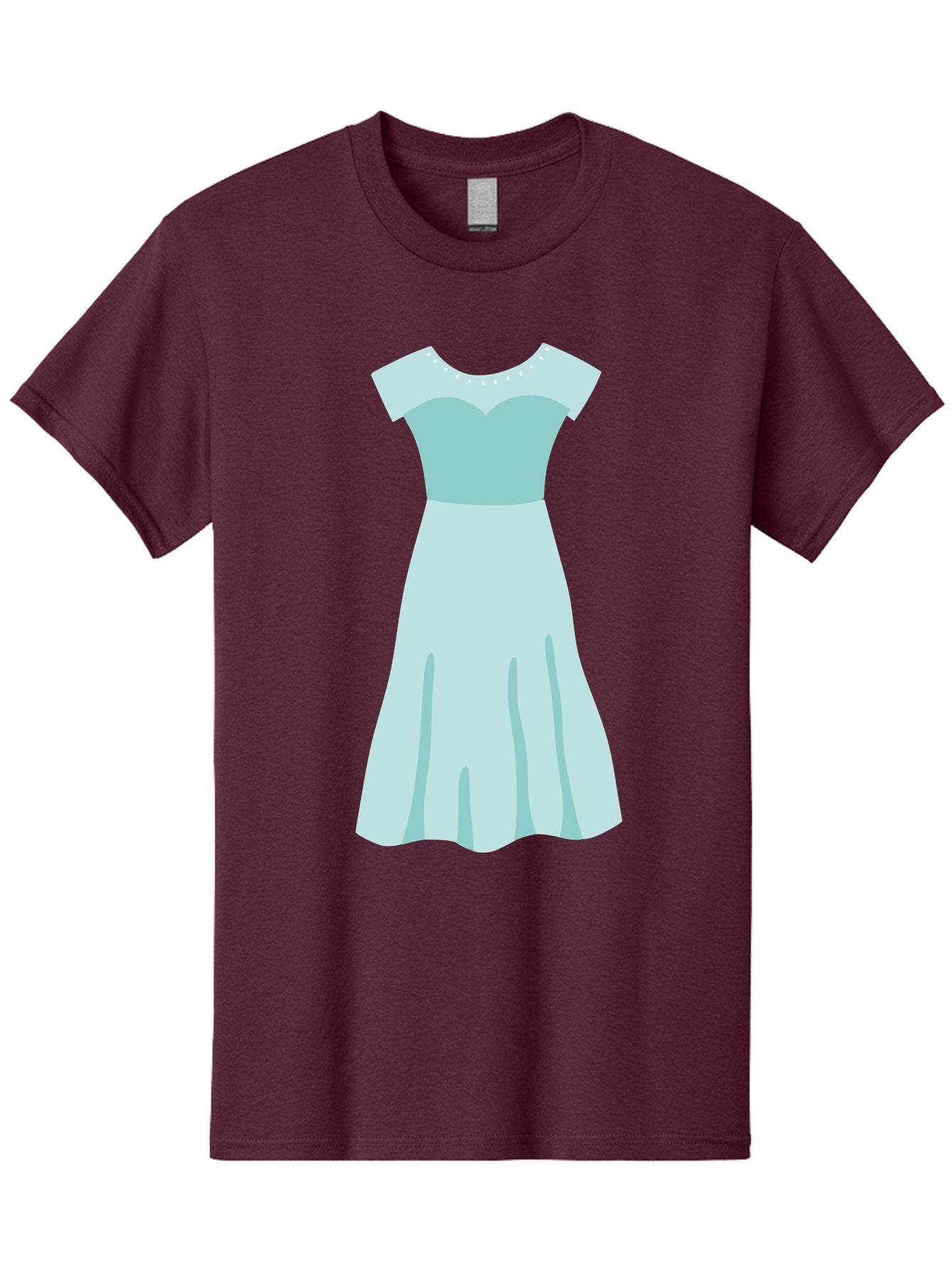 Baby-Blue-Sweetheart-Dress Men'S Graphic Tee, 100% Cotton, Comfortable Casual Summer Wear, Machine Washable, Simple Dress, Sweetheart Neckline, Short Sleeves, Knee-Length Dress, Minimalist Fashion, Simple Elegance, Feminine Style, Aab999 8