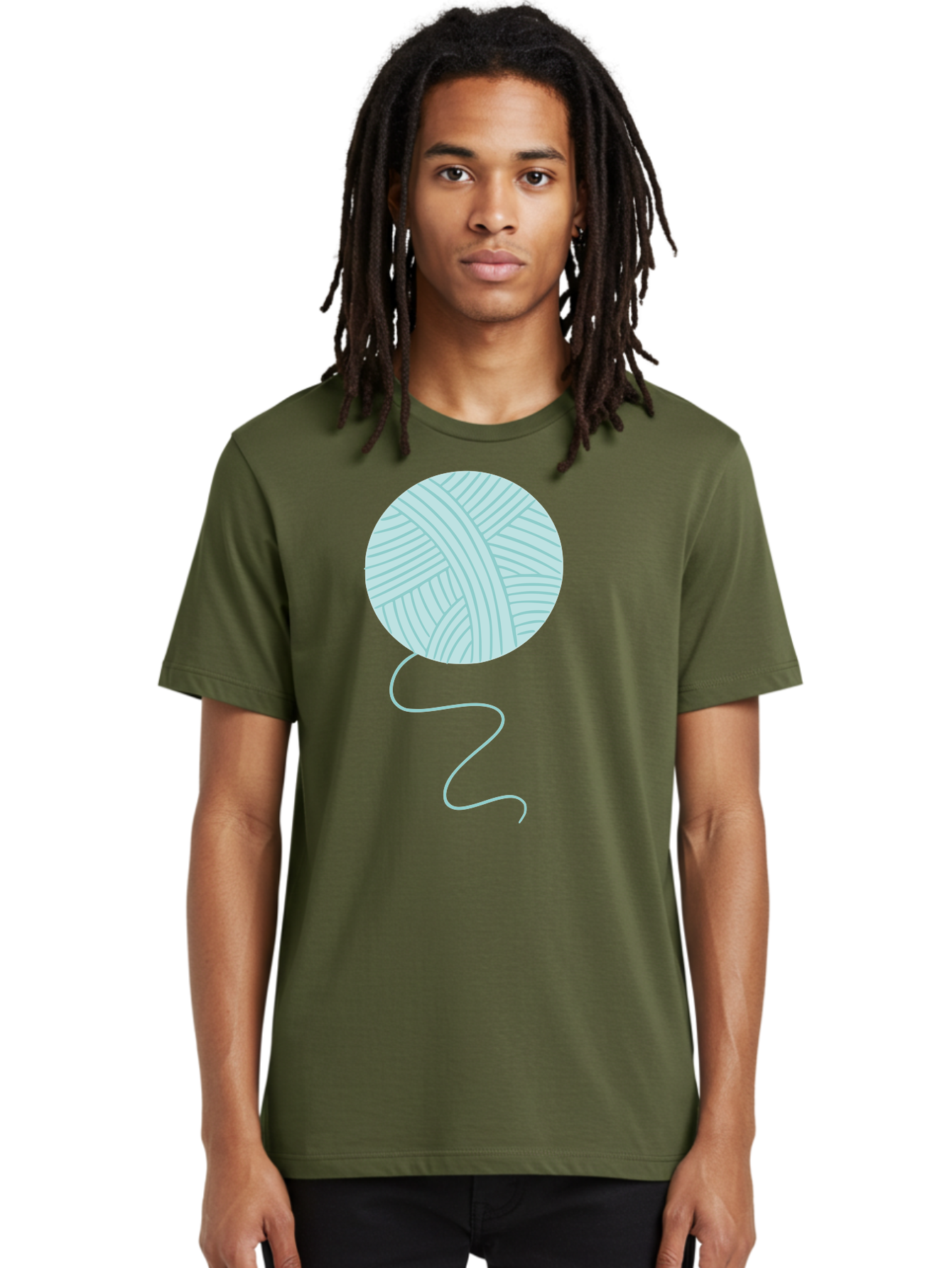 Ball-Of-Yarn Men'S Graphic Tee, 100% Cotton, Comfortable Casual Summer Wear, Machine Washable, Ball Of Yarn, Knitting Supplies, Crafting Essentials, Yarn Thread, Creative Hobbies, Handmade Crafts, Knitting Yarn Aac000 12