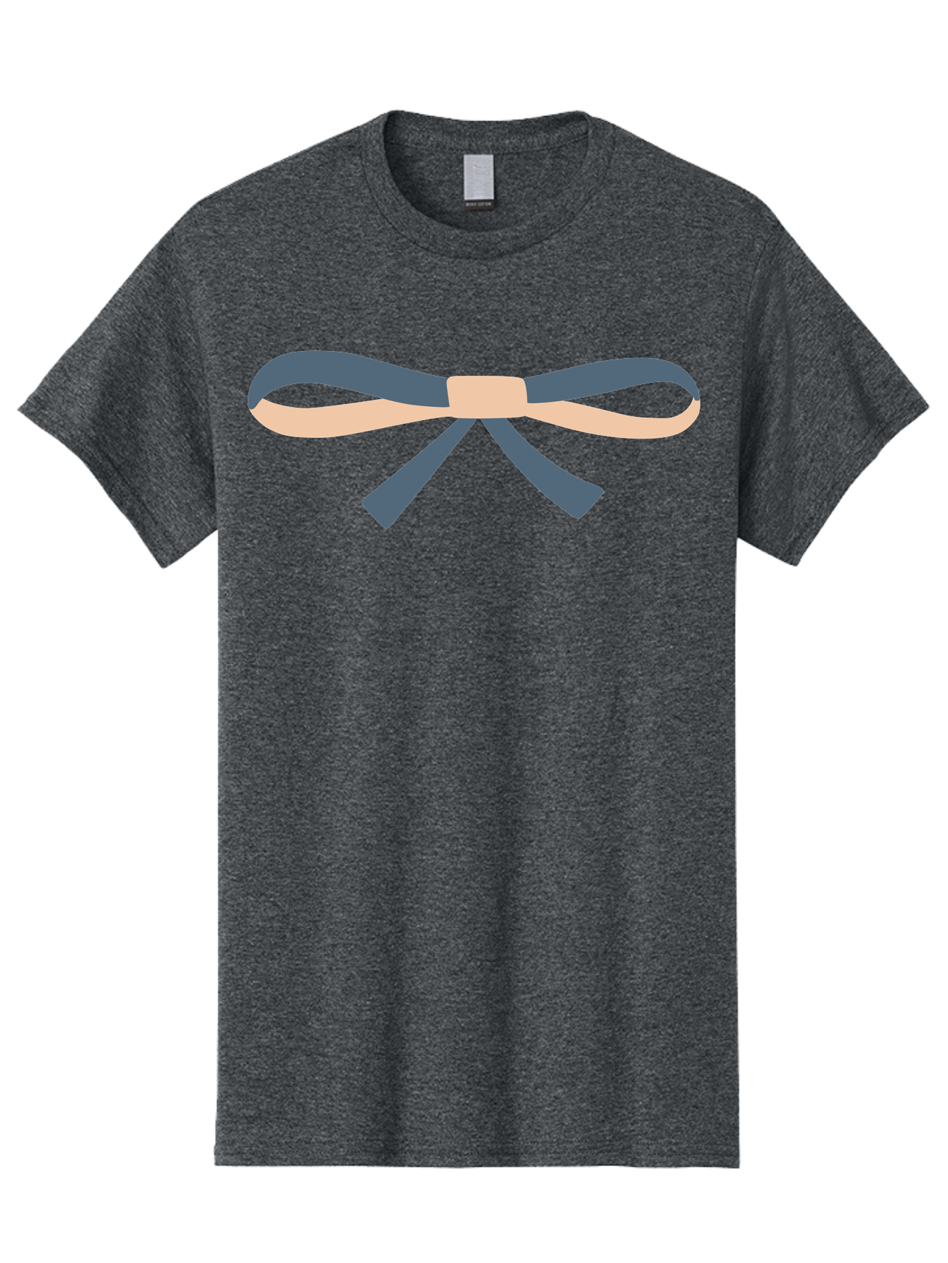 Blue-And-Beige-Bow Men'S Graphic Tee, 100% Cotton, Comfortable Casual Summer Wear, Machine Washable, Gift Wrapping, Decorative Ribbon, Bow Tie, Gift Decoration, Elegant Design, Stylish Presentation, Grey And Beige Ribbon Aac002 15
