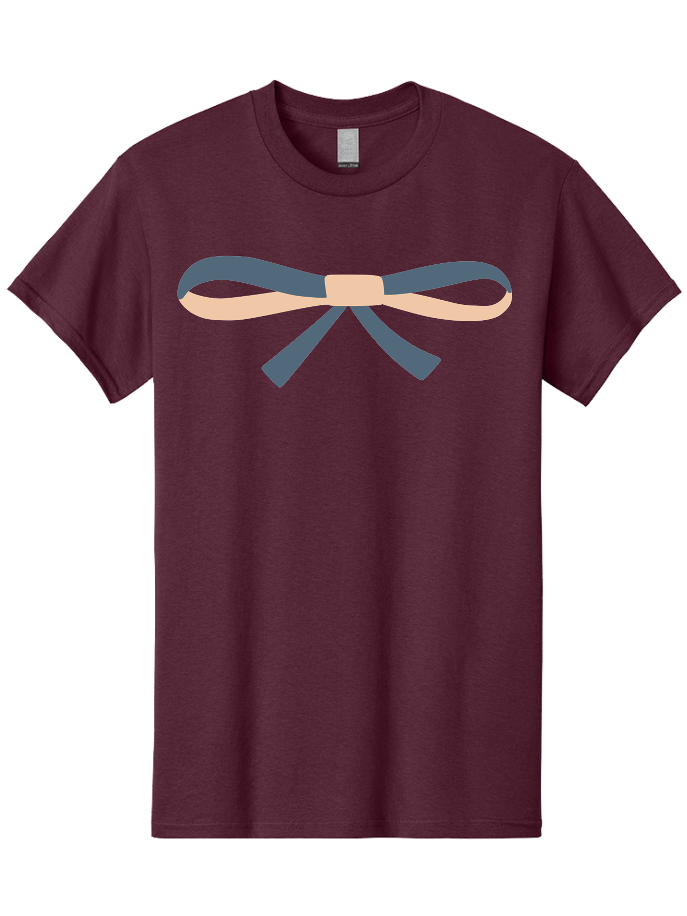 Blue-And-Beige-Bow Men'S Graphic Tee, 100% Cotton, Comfortable Casual Summer Wear, Machine Washable, Gift Wrapping, Decorative Ribbon, Bow Tie, Gift Decoration, Elegant Design, Stylish Presentation, Grey And Beige Ribbon Aac002 25