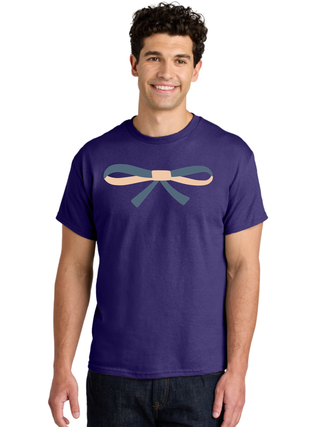 Blue-And-Beige-Bow Men'S Graphic Tee, 100% Cotton, Comfortable Casual Summer Wear, Machine Washable, Gift Wrapping, Decorative Ribbon, Bow Tie, Gift Decoration, Elegant Design, Stylish Presentation, Grey And Beige Ribbon Aac002 10