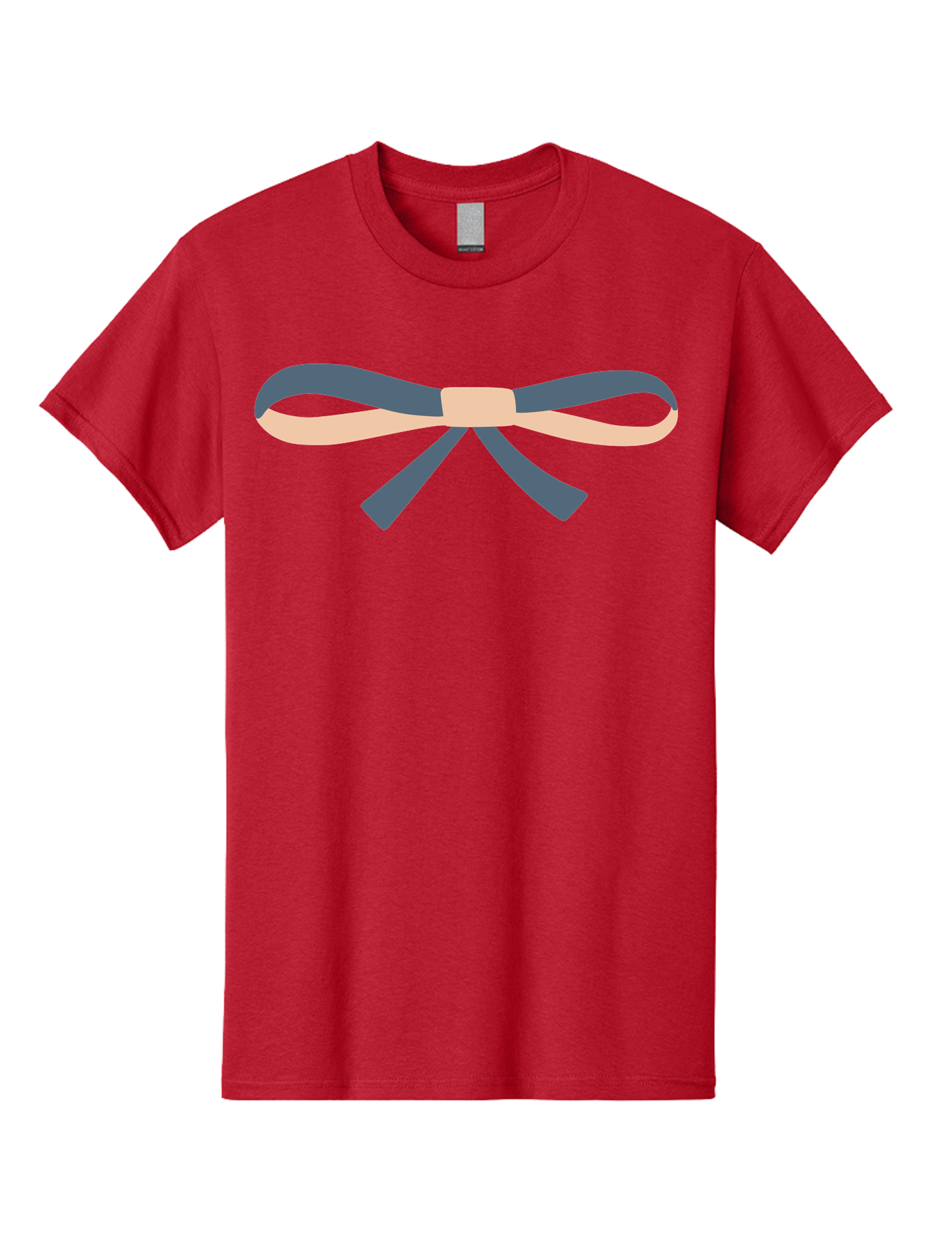 Blue-And-Beige-Bow Men'S Graphic Tee, 100% Cotton, Comfortable Casual Summer Wear, Machine Washable, Gift Wrapping, Decorative Ribbon, Bow Tie, Gift Decoration, Elegant Design, Stylish Presentation, Grey And Beige Ribbon Aac002 27