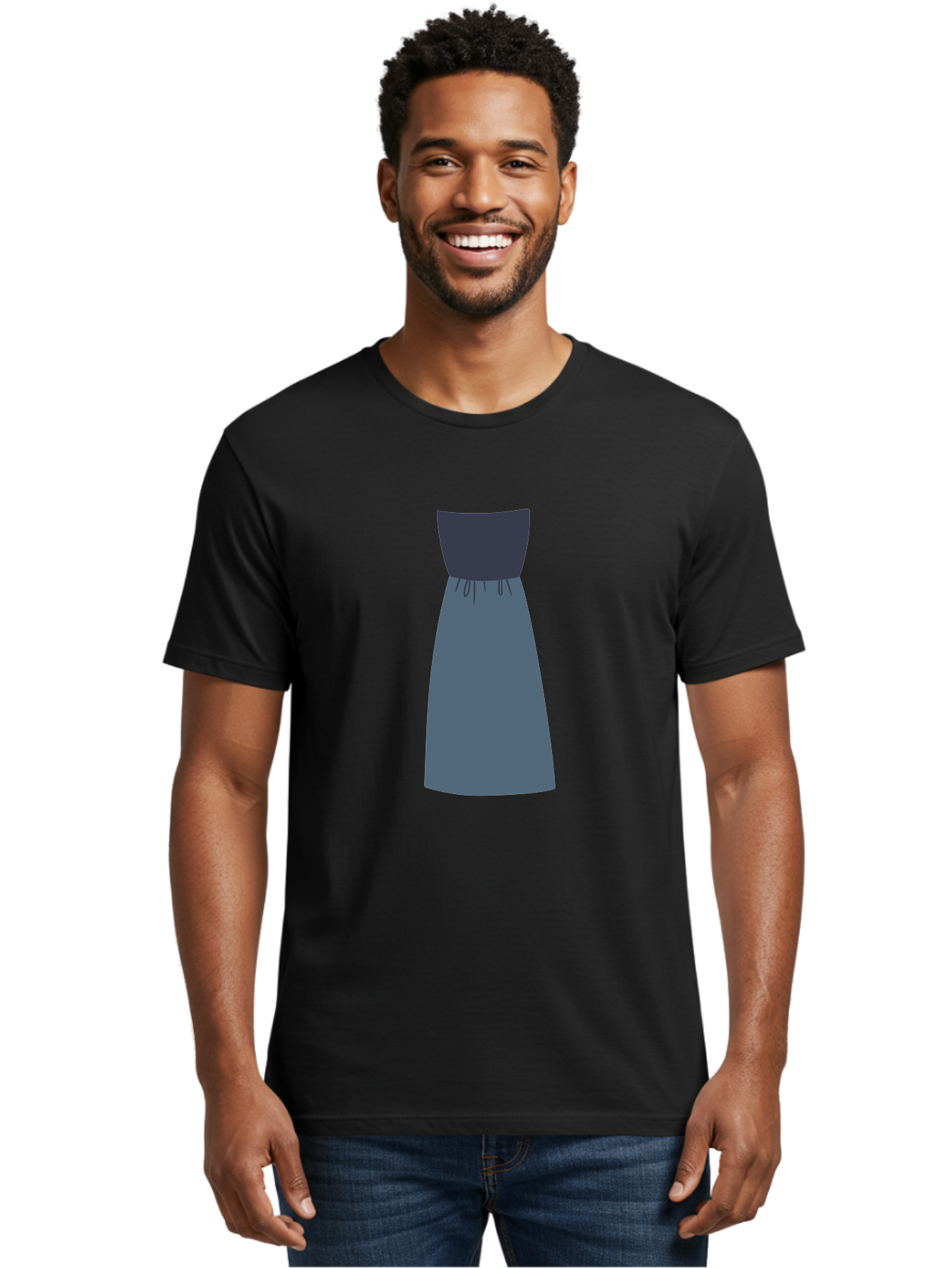 Blue-Dress Men'S Graphic Tee, 100% Cotton, Comfortable Casual Summer Wear, Machine Washable, Casual Dress, Simple Design, Relaxed Fit, Strapless Top, Gathered Waist, Blue Color, Elegant Look, Minimalist Fashion, Stylish Outfit, Everyday Wear Aac003 16