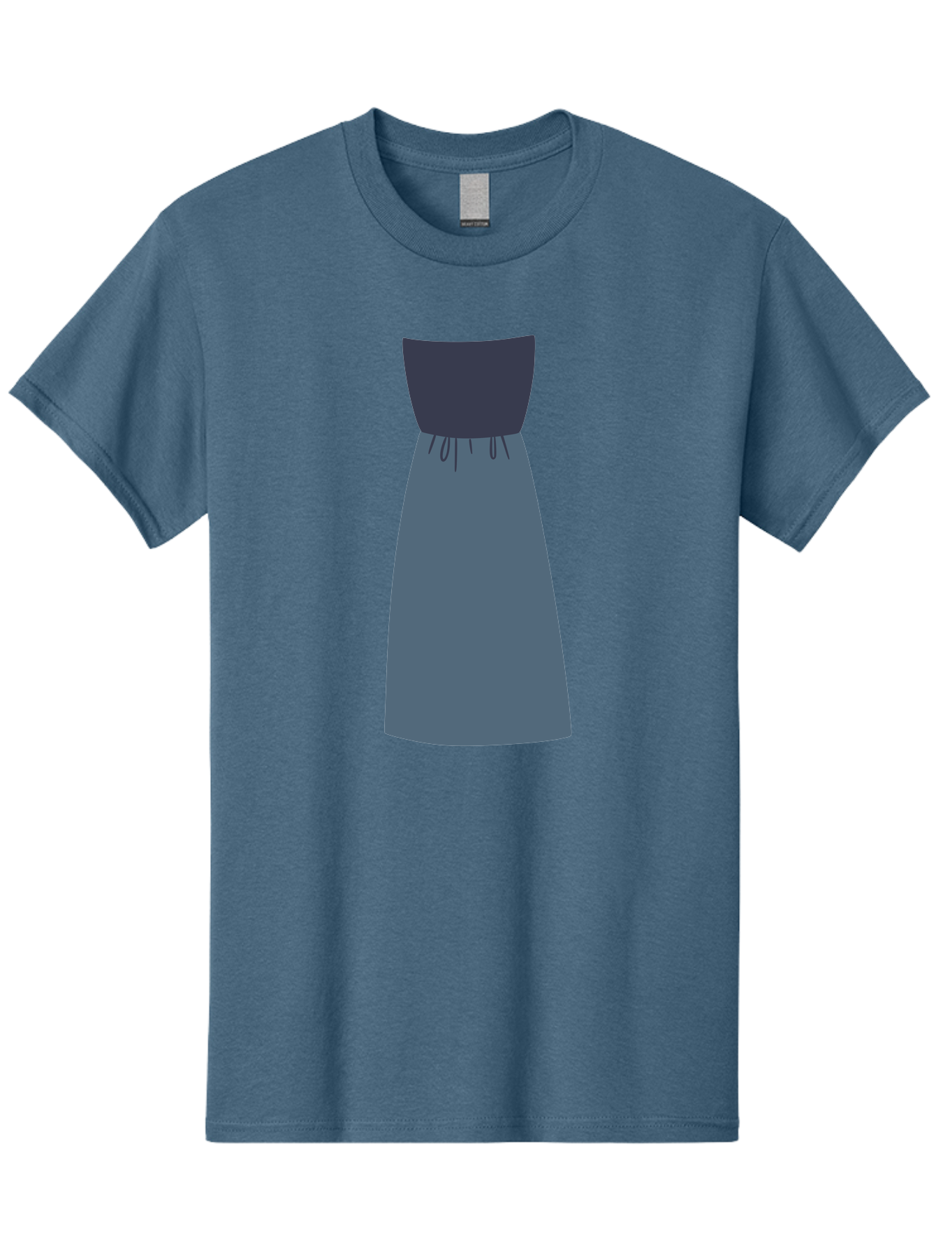 Blue-Dress Men'S Graphic Tee, 100% Cotton, Comfortable Casual Summer Wear, Machine Washable, Casual Dress, Simple Design, Relaxed Fit, Strapless Top, Gathered Waist, Blue Color, Elegant Look, Minimalist Fashion, Stylish Outfit, Everyday Wear Aac003 21