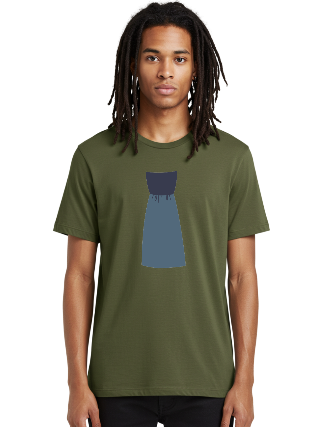 Blue-Dress Men'S Graphic Tee, 100% Cotton, Comfortable Casual Summer Wear, Machine Washable, Casual Dress, Simple Design, Relaxed Fit, Strapless Top, Gathered Waist, Blue Color, Elegant Look, Minimalist Fashion, Stylish Outfit, Everyday Wear Aac003 4