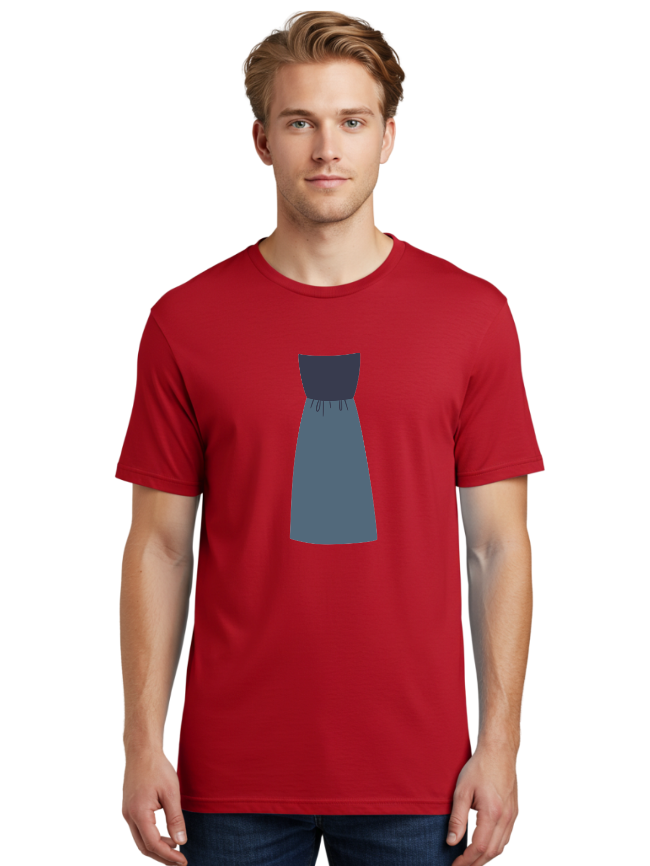 Blue-Dress Men'S Graphic Tee, 100% Cotton, Comfortable Casual Summer Wear, Machine Washable, Casual Dress, Simple Design, Relaxed Fit, Strapless Top, Gathered Waist, Blue Color, Elegant Look, Minimalist Fashion, Stylish Outfit, Everyday Wear Aac003 24