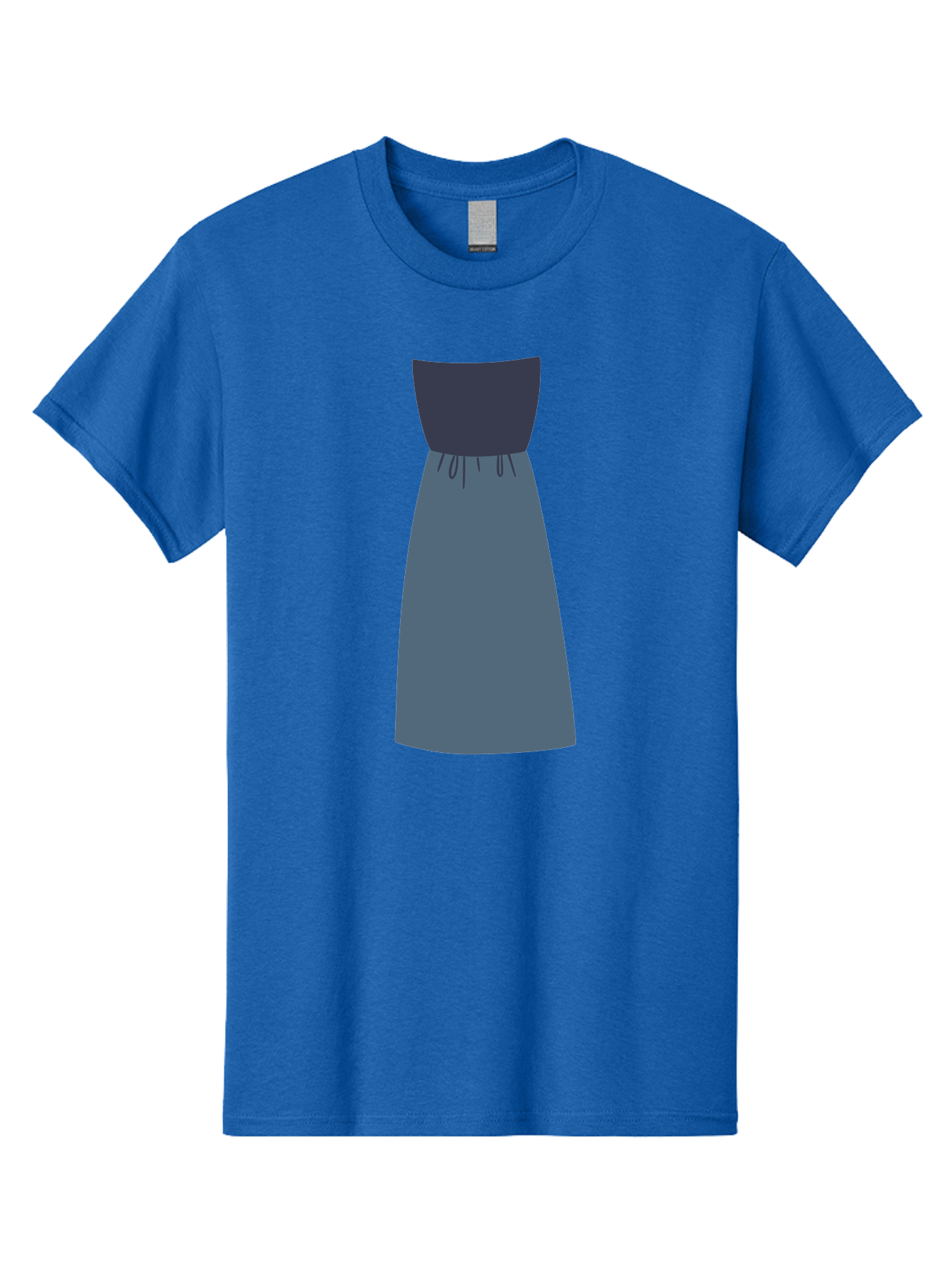 Blue-Dress Men'S Graphic Tee, 100% Cotton, Comfortable Casual Summer Wear, Machine Washable, Casual Dress, Simple Design, Relaxed Fit, Strapless Top, Gathered Waist, Blue Color, Elegant Look, Minimalist Fashion, Stylish Outfit, Everyday Wear Aac003 11