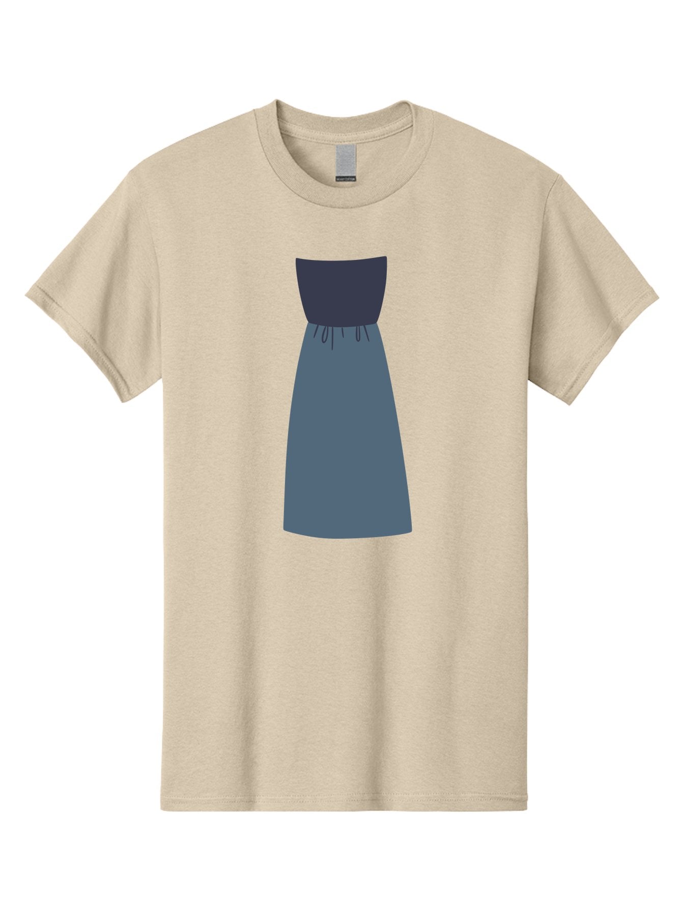 Blue-Dress Men'S Graphic Tee, 100% Cotton, Comfortable Casual Summer Wear, Machine Washable, Casual Dress, Simple Design, Relaxed Fit, Strapless Top, Gathered Waist, Blue Color, Elegant Look, Minimalist Fashion, Stylish Outfit, Everyday Wear Aac003 3