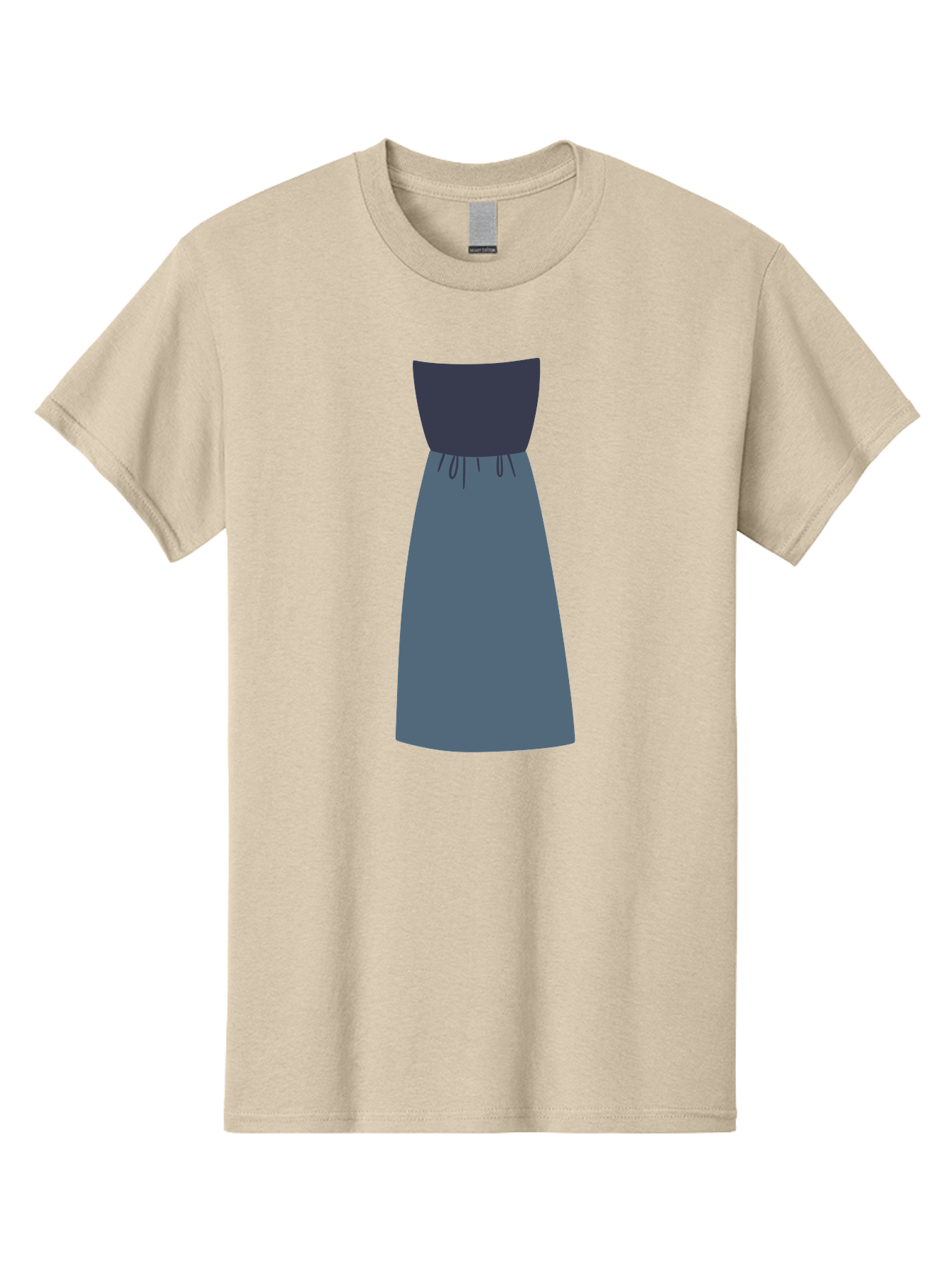 Blue-Dress Men'S Graphic Tee, 100% Cotton, Comfortable Casual Summer Wear, Machine Washable, Casual Dress, Simple Design, Relaxed Fit, Strapless Top, Gathered Waist, Blue Color, Elegant Look, Minimalist Fashion, Stylish Outfit, Everyday Wear Aac003 17