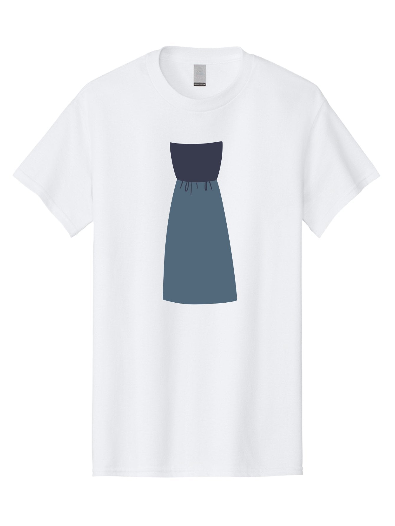 Blue-Dress Men'S Graphic Tee, 100% Cotton, Comfortable Casual Summer Wear, Machine Washable, Casual Dress, Simple Design, Relaxed Fit, Strapless Top, Gathered Waist, Blue Color, Elegant Look, Minimalist Fashion, Stylish Outfit, Everyday Wear Aac003