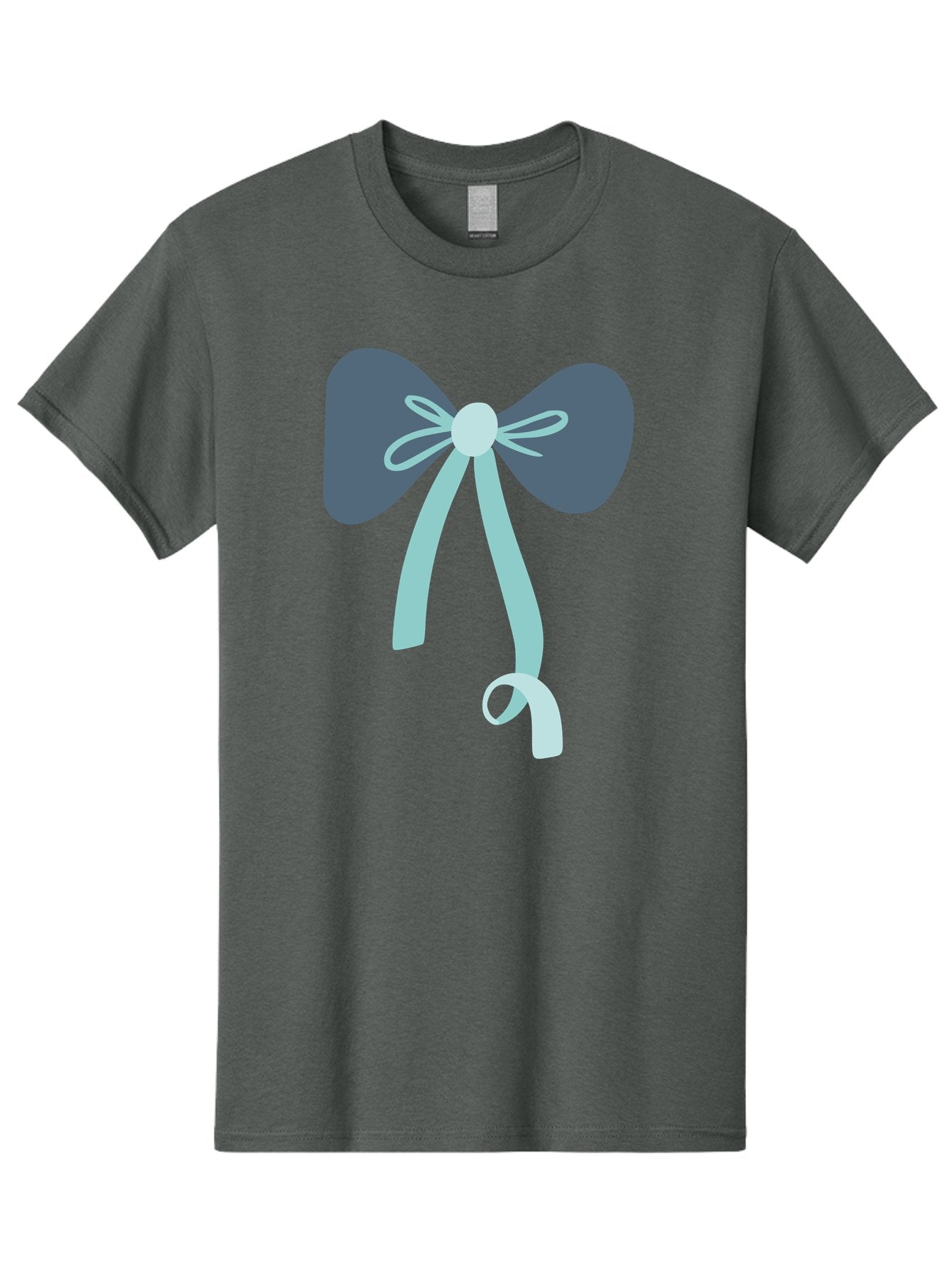Bow-Ribbon Men'S Graphic Tee, 100% Cotton, Comfortable Casual Summer Wear, Machine Washable, Grey Bow, Blue Ribbon, Decorative Bow, Elegant Design, Stylish Accessory, Fashion Embellishment, Gift Wrapping, Party Decoration Aac004 6