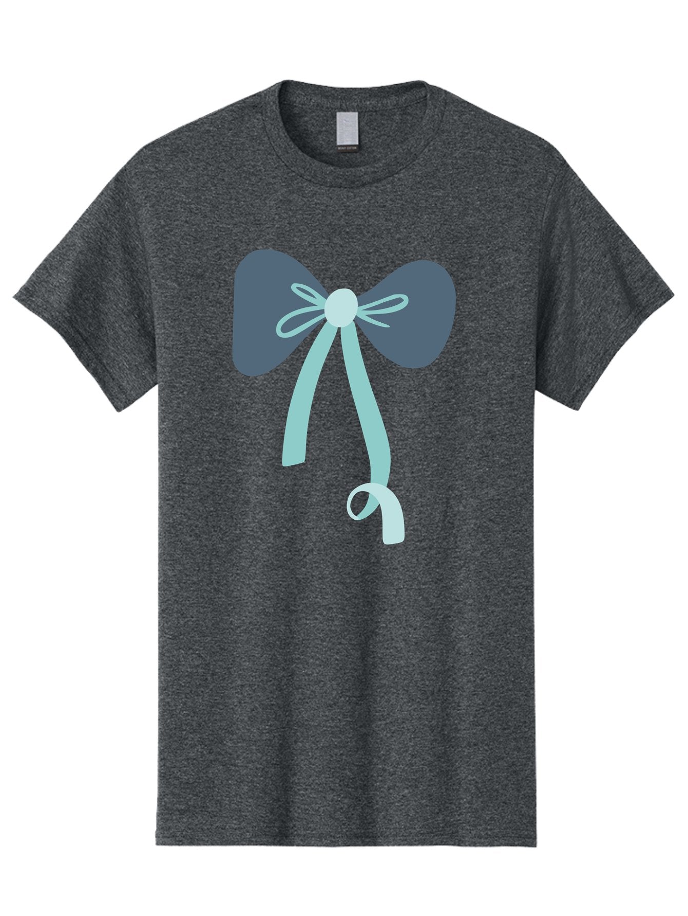 Bow-Ribbon Men'S Graphic Tee, 100% Cotton, Comfortable Casual Summer Wear, Machine Washable, Grey Bow, Blue Ribbon, Decorative Bow, Elegant Design, Stylish Accessory, Fashion Embellishment, Gift Wrapping, Party Decoration Aac004 8