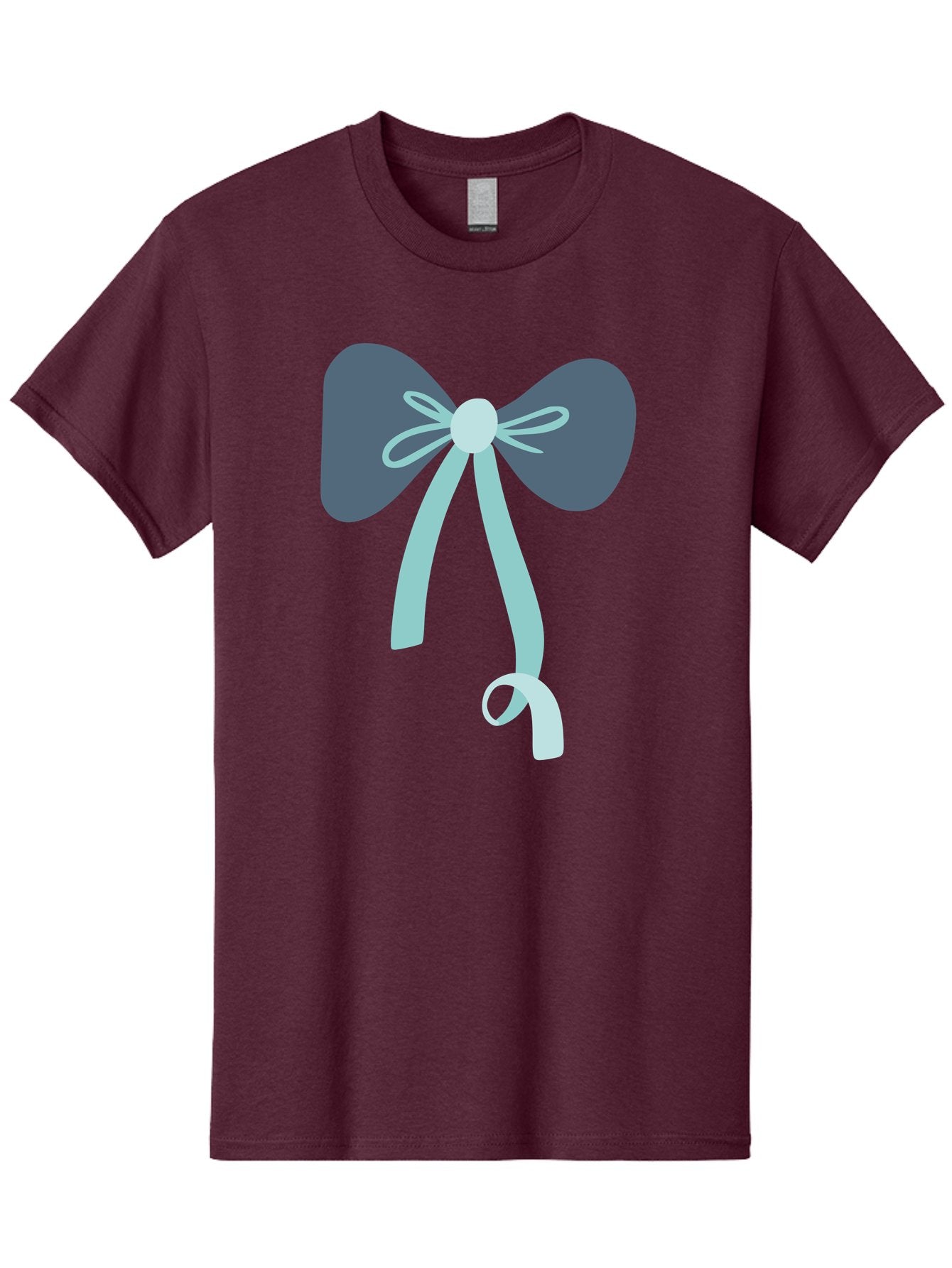 Bow-Ribbon Men'S Graphic Tee, 100% Cotton, Comfortable Casual Summer Wear, Machine Washable, Grey Bow, Blue Ribbon, Decorative Bow, Elegant Design, Stylish Accessory, Fashion Embellishment, Gift Wrapping, Party Decoration Aac004 9