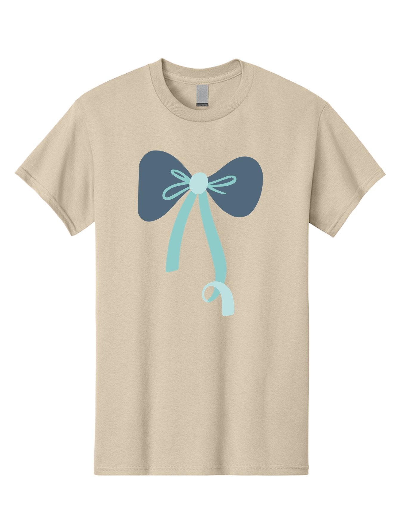 Bow-Ribbon Men'S Graphic Tee, 100% Cotton, Comfortable Casual Summer Wear, Machine Washable, Grey Bow, Blue Ribbon, Decorative Bow, Elegant Design, Stylish Accessory, Fashion Embellishment, Gift Wrapping, Party Decoration Aac004 14