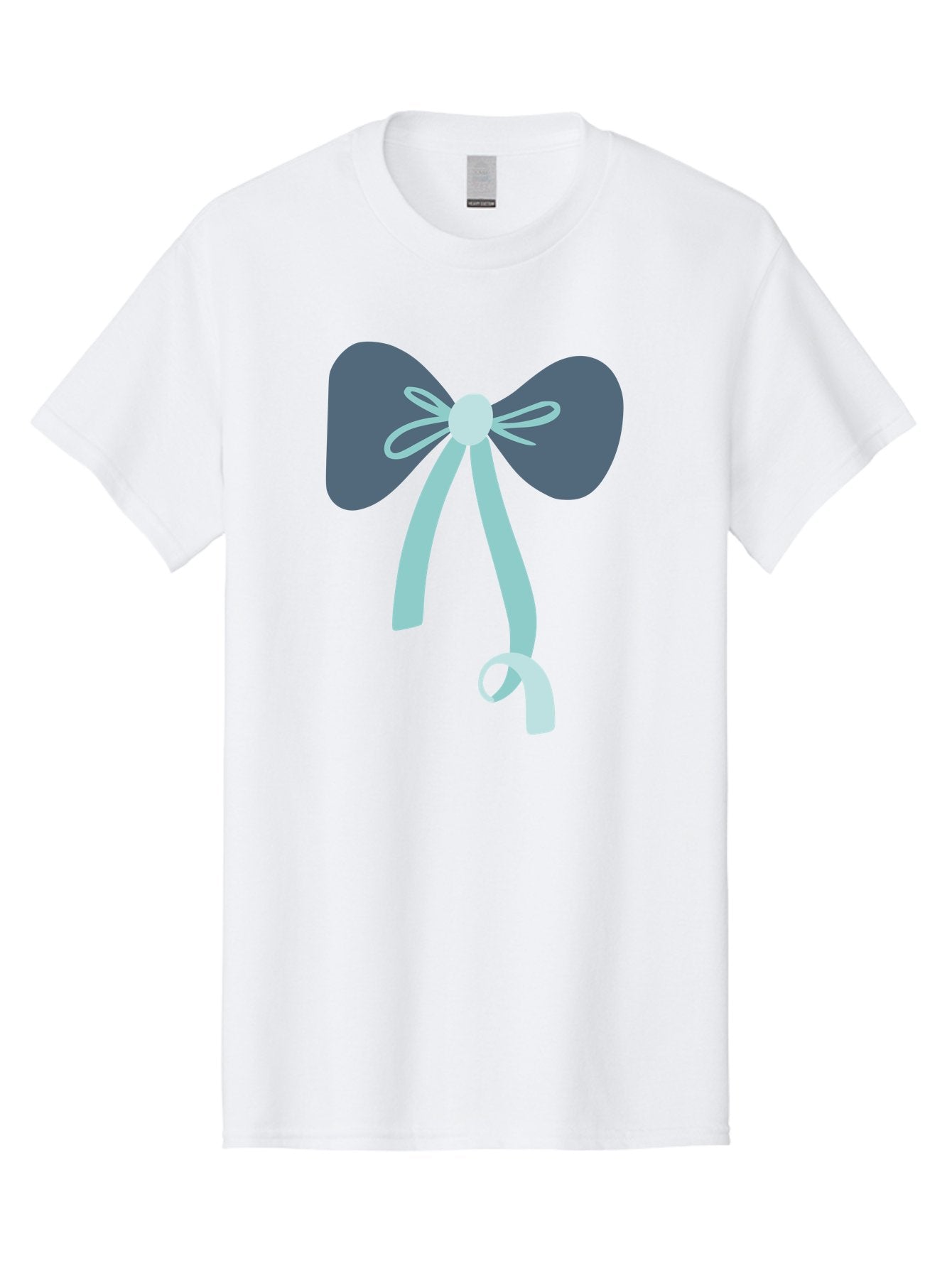 Bow-Ribbon Men'S Graphic Tee, 100% Cotton, Comfortable Casual Summer Wear, Machine Washable, Grey Bow, Blue Ribbon, Decorative Bow, Elegant Design, Stylish Accessory, Fashion Embellishment, Gift Wrapping, Party Decoration Aac004 7