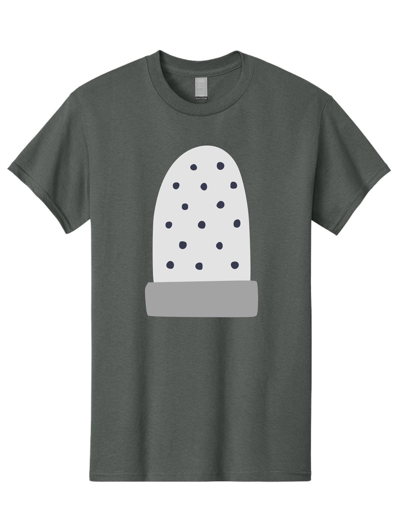 Cactus Men'S Graphic Tee, 100% Cotton, Comfortable Casual Summer Wear, Machine Washable, Cactus Plant, Potted Cactus, White Cactus, Black Dots, Simple Design, Modern Art, Minimalist Style, Abstract Shape, Decorative Element, Aac006 8