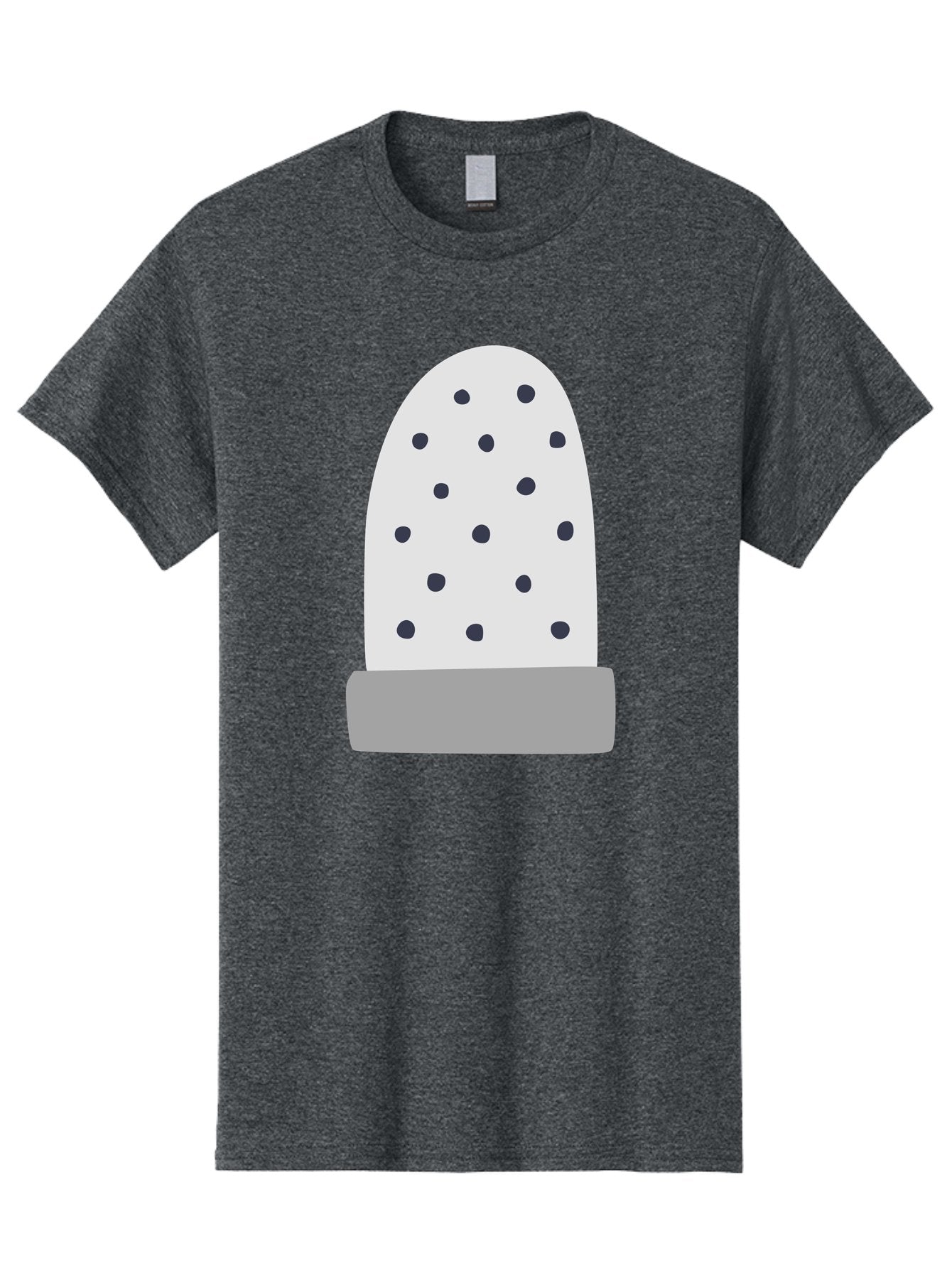 Cactus Men'S Graphic Tee, 100% Cotton, Comfortable Casual Summer Wear, Machine Washable, Cactus Plant, Potted Cactus, White Cactus, Black Dots, Simple Design, Modern Art, Minimalist Style, Abstract Shape, Decorative Element, Aac006 7