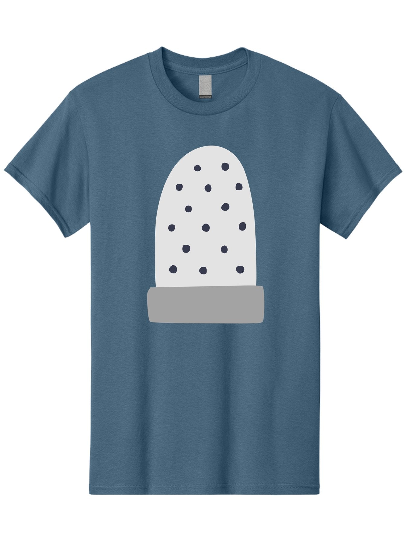 Cactus Men'S Graphic Tee, 100% Cotton, Comfortable Casual Summer Wear, Machine Washable, Cactus Plant, Potted Cactus, White Cactus, Black Dots, Simple Design, Modern Art, Minimalist Style, Abstract Shape, Decorative Element, Aac006 15