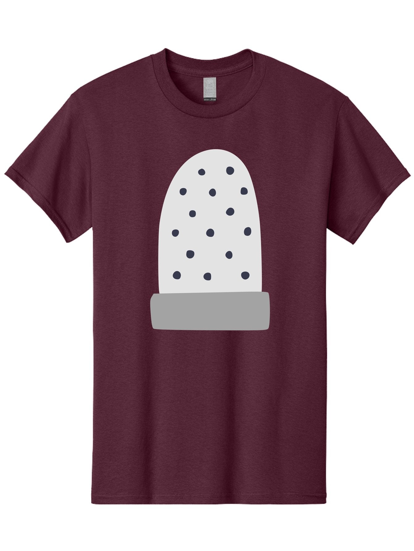Cactus Men'S Graphic Tee, 100% Cotton, Comfortable Casual Summer Wear, Machine Washable, Cactus Plant, Potted Cactus, White Cactus, Black Dots, Simple Design, Modern Art, Minimalist Style, Abstract Shape, Decorative Element, Aac006 6