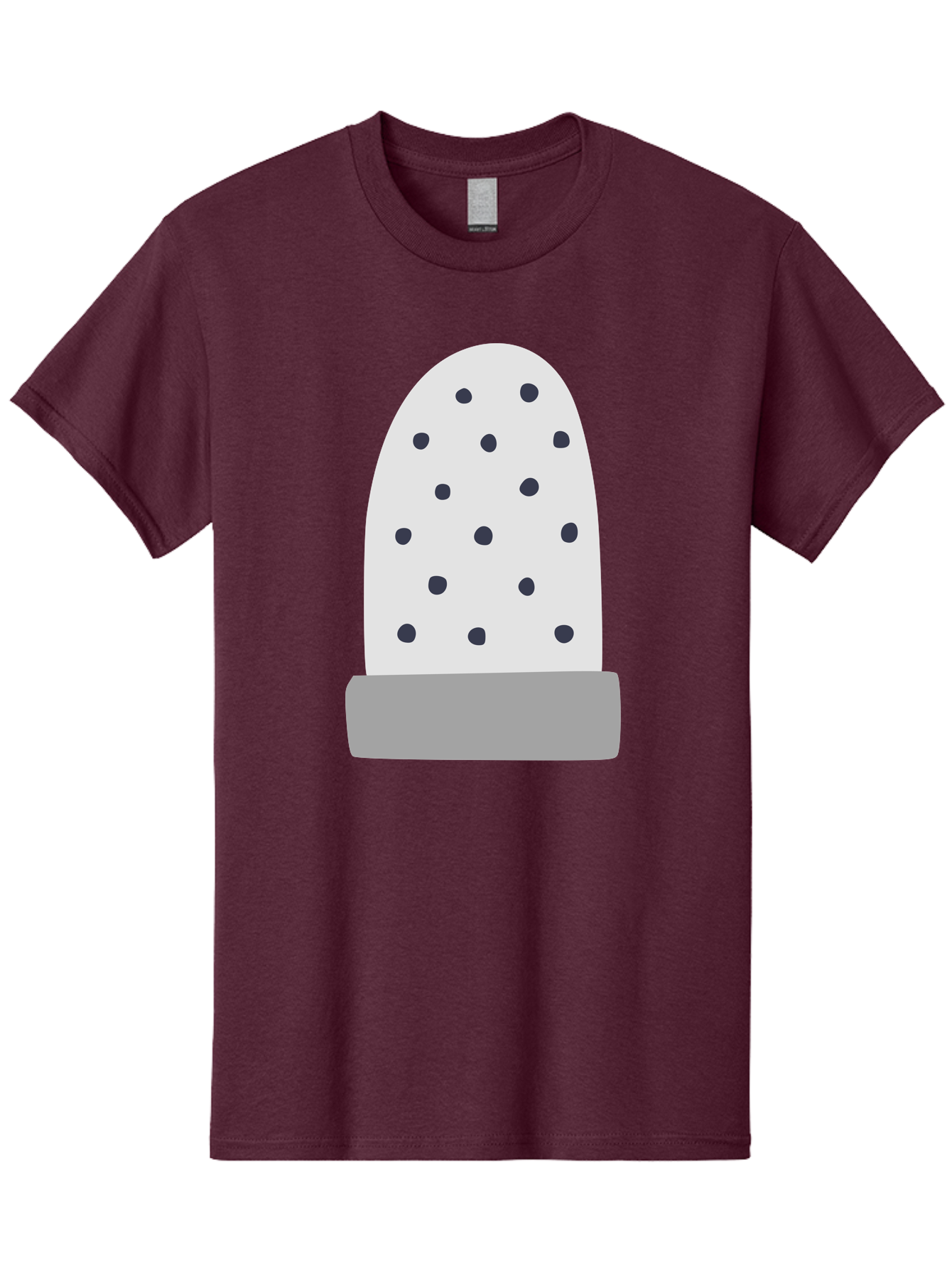 Cactus Men'S Graphic Tee, 100% Cotton, Comfortable Casual Summer Wear, Machine Washable, Cactus Plant, Potted Cactus, White Cactus, Black Dots, Simple Design, Modern Art, Minimalist Style, Abstract Shape, Decorative Element, Aac006 13
