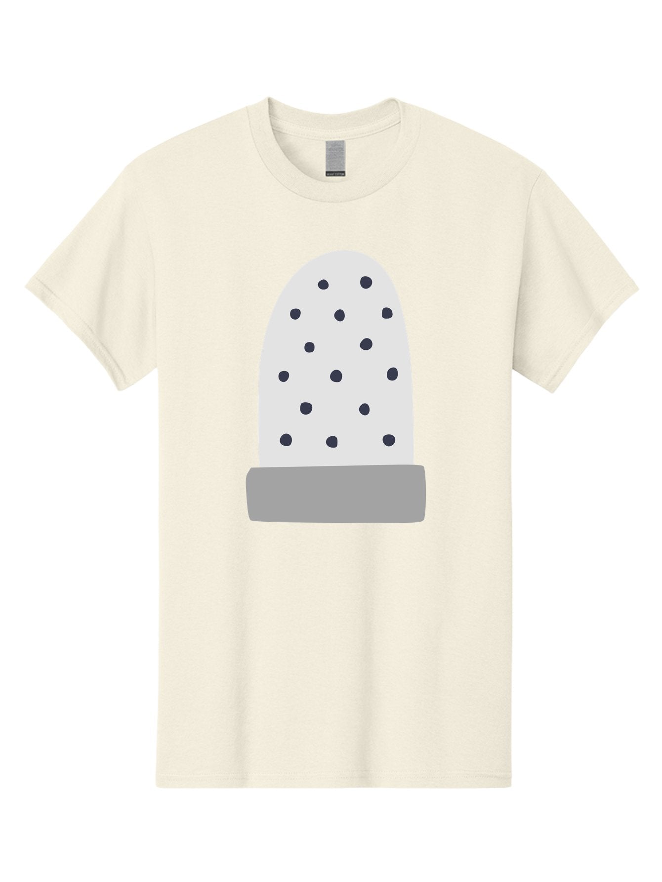 Cactus Men'S Graphic Tee, 100% Cotton, Comfortable Casual Summer Wear, Machine Washable, Cactus Plant, Potted Cactus, White Cactus, Black Dots, Simple Design, Modern Art, Minimalist Style, Abstract Shape, Decorative Element, Aac006 14