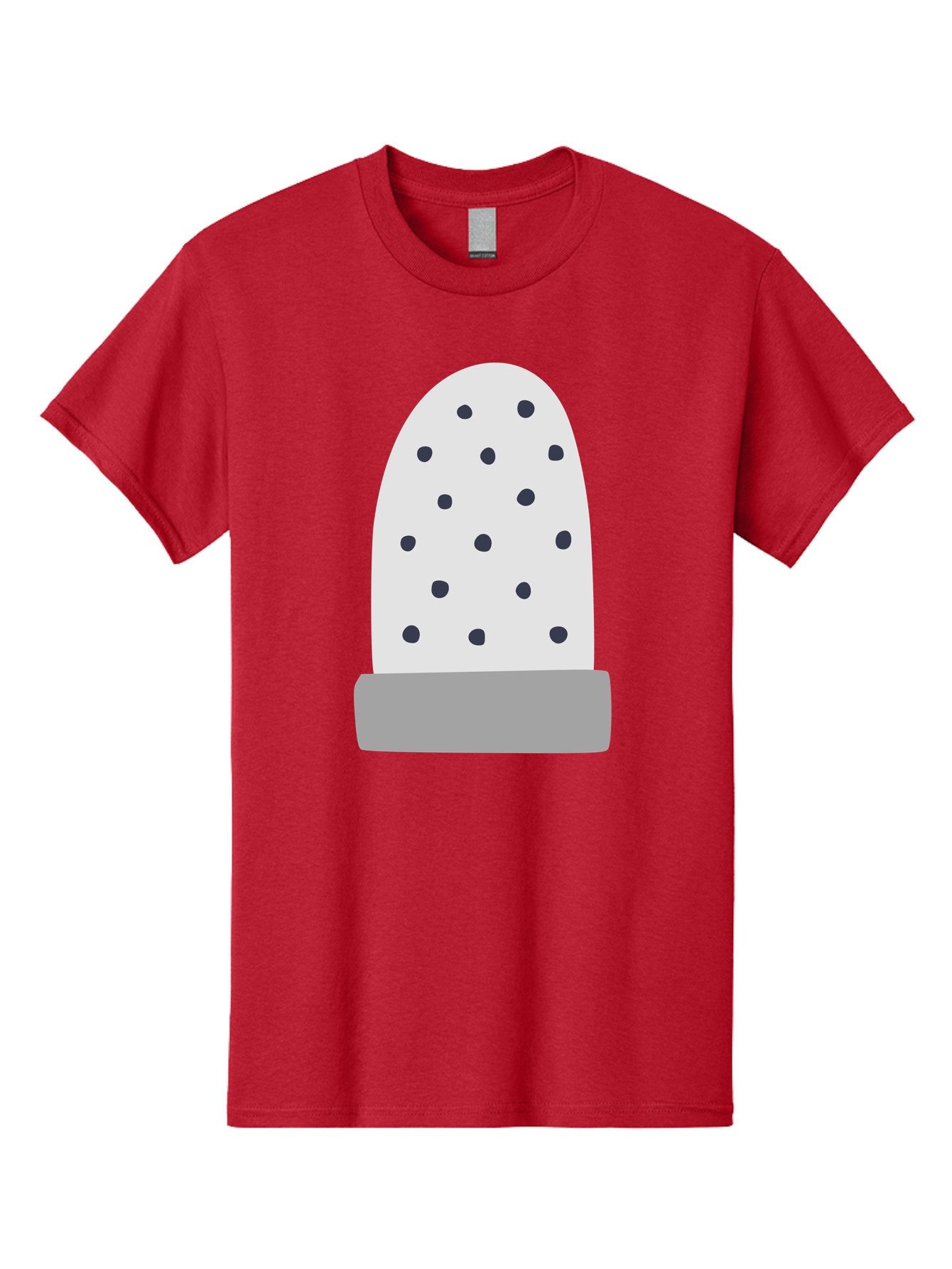 Cactus Men'S Graphic Tee, 100% Cotton, Comfortable Casual Summer Wear, Machine Washable, Cactus Plant, Potted Cactus, White Cactus, Black Dots, Simple Design, Modern Art, Minimalist Style, Abstract Shape, Decorative Element, Aac006 5