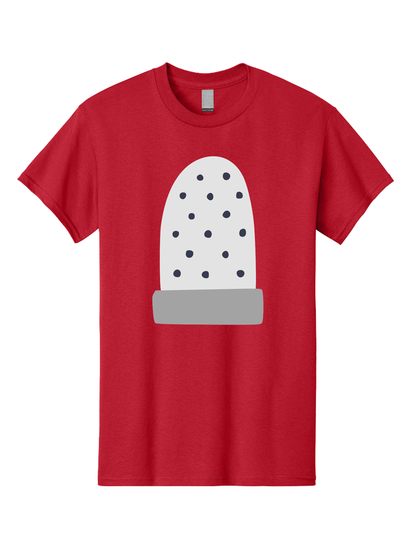 Cactus Men'S Graphic Tee, 100% Cotton, Comfortable Casual Summer Wear, Machine Washable, Cactus Plant, Potted Cactus, White Cactus, Black Dots, Simple Design, Modern Art, Minimalist Style, Abstract Shape, Decorative Element, Aac006 15