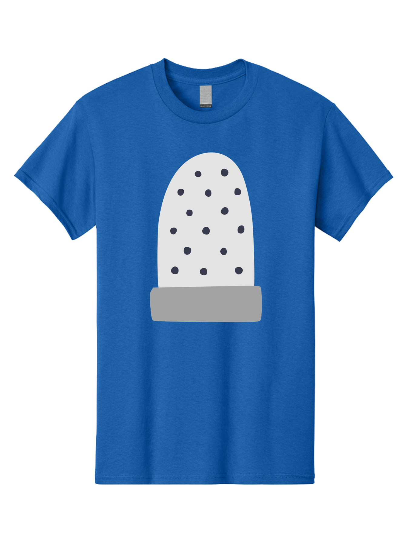 Cactus Men'S Graphic Tee, 100% Cotton, Comfortable Casual Summer Wear, Machine Washable, Cactus Plant, Potted Cactus, White Cactus, Black Dots, Simple Design, Modern Art, Minimalist Style, Abstract Shape, Decorative Element, Aac006 17