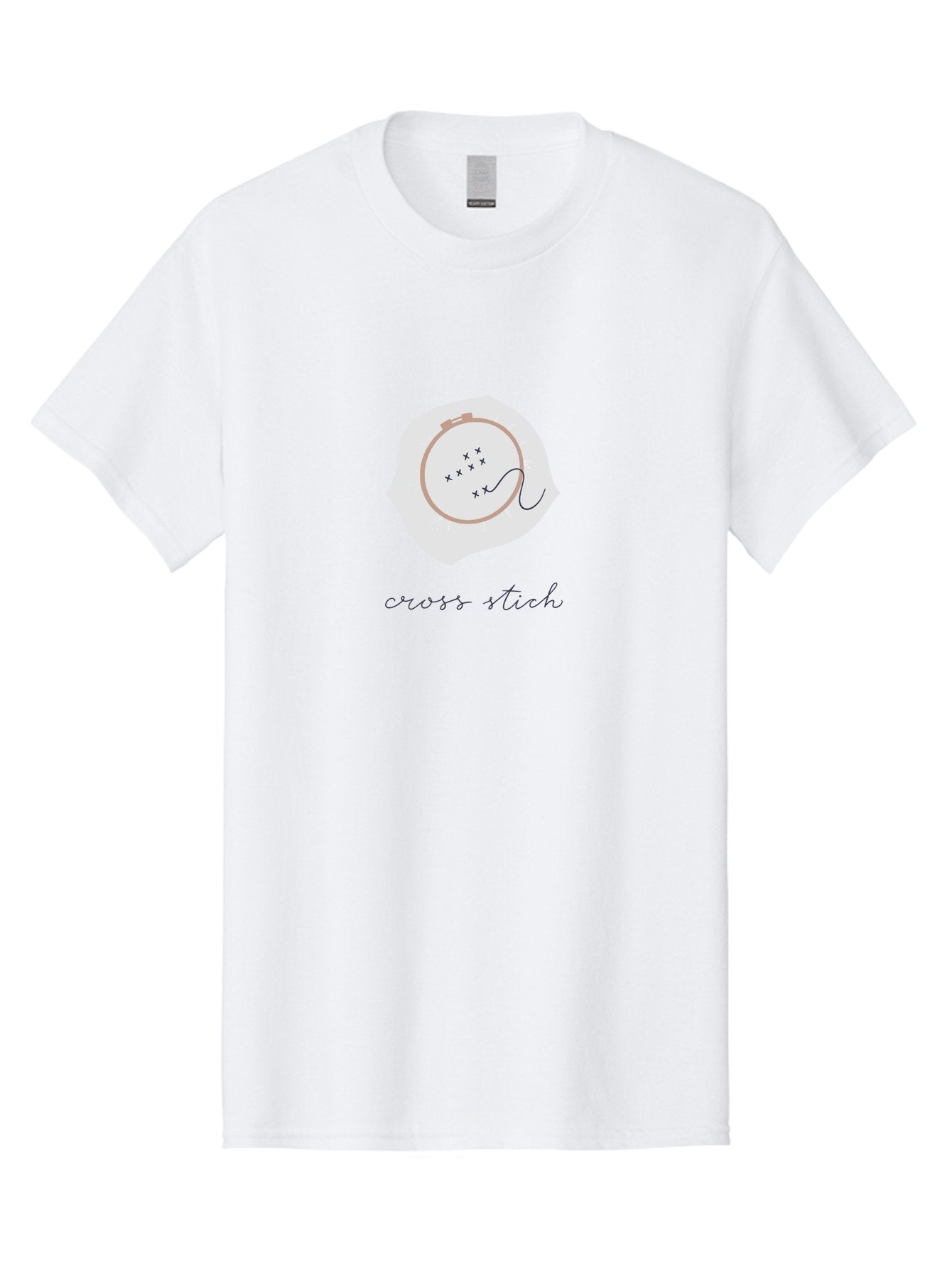 Cross-Stitch-1 Men'S Graphic Tee, 100% Cotton, Comfortable Casual Summer Wear, Machine Washable, Embroidery Hoop, Cross Stitch Pattern, Needlework Art, Hand-Stitched Design, Black Thread, Needle And Thread, Embroidery Inspiration, Aac010 8