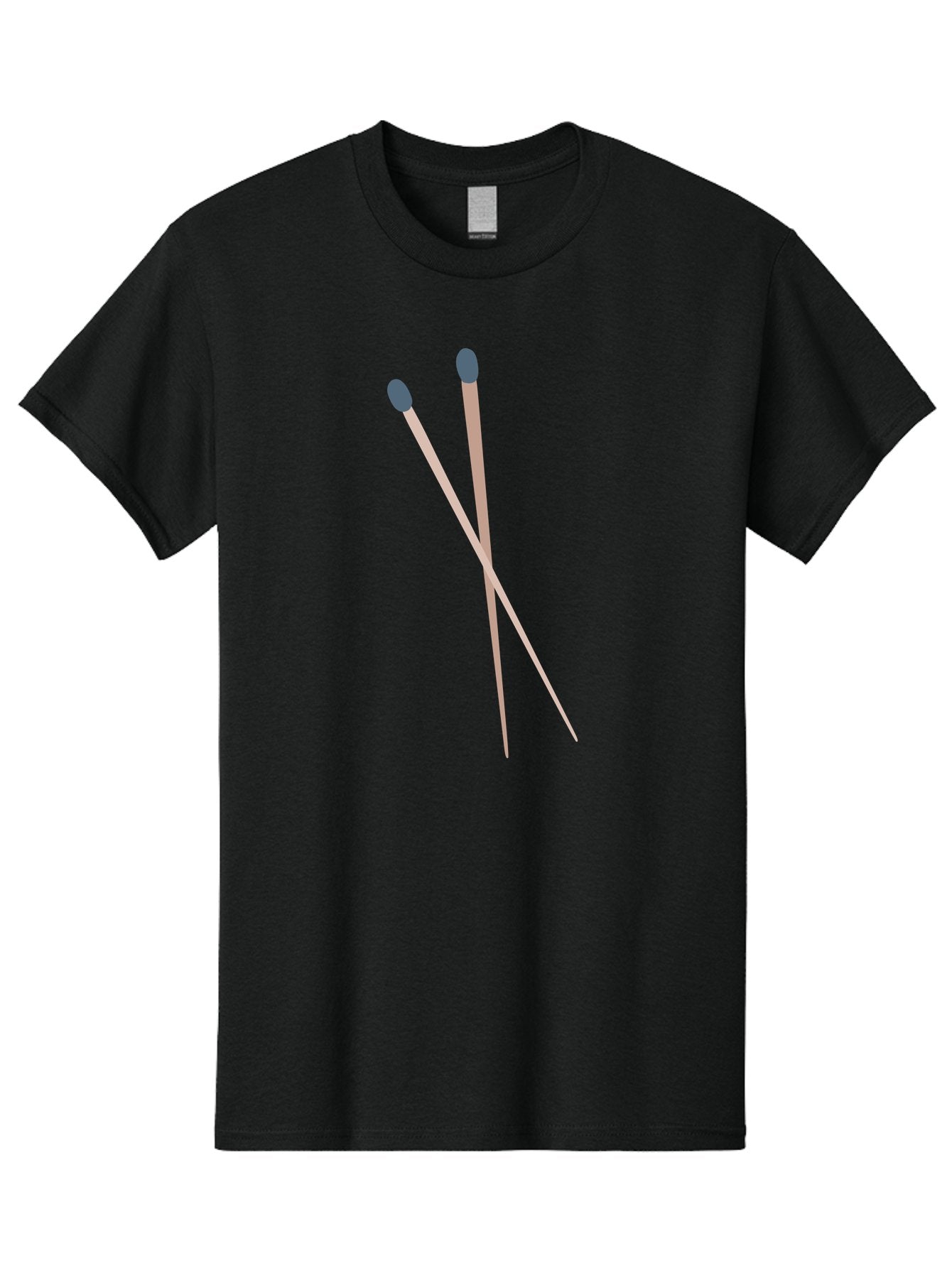 Crossed-Matches Men'S Graphic Tee, 100% Cotton, Comfortable Casual Summer Wear, Machine Washable, Crossed Matches, Matchsticks, Fire Starters, Wooden Sticks, Gray Match Heads, Simple Design, Minimalist Art, Everyday Objects, Fire Safety Aac012 13