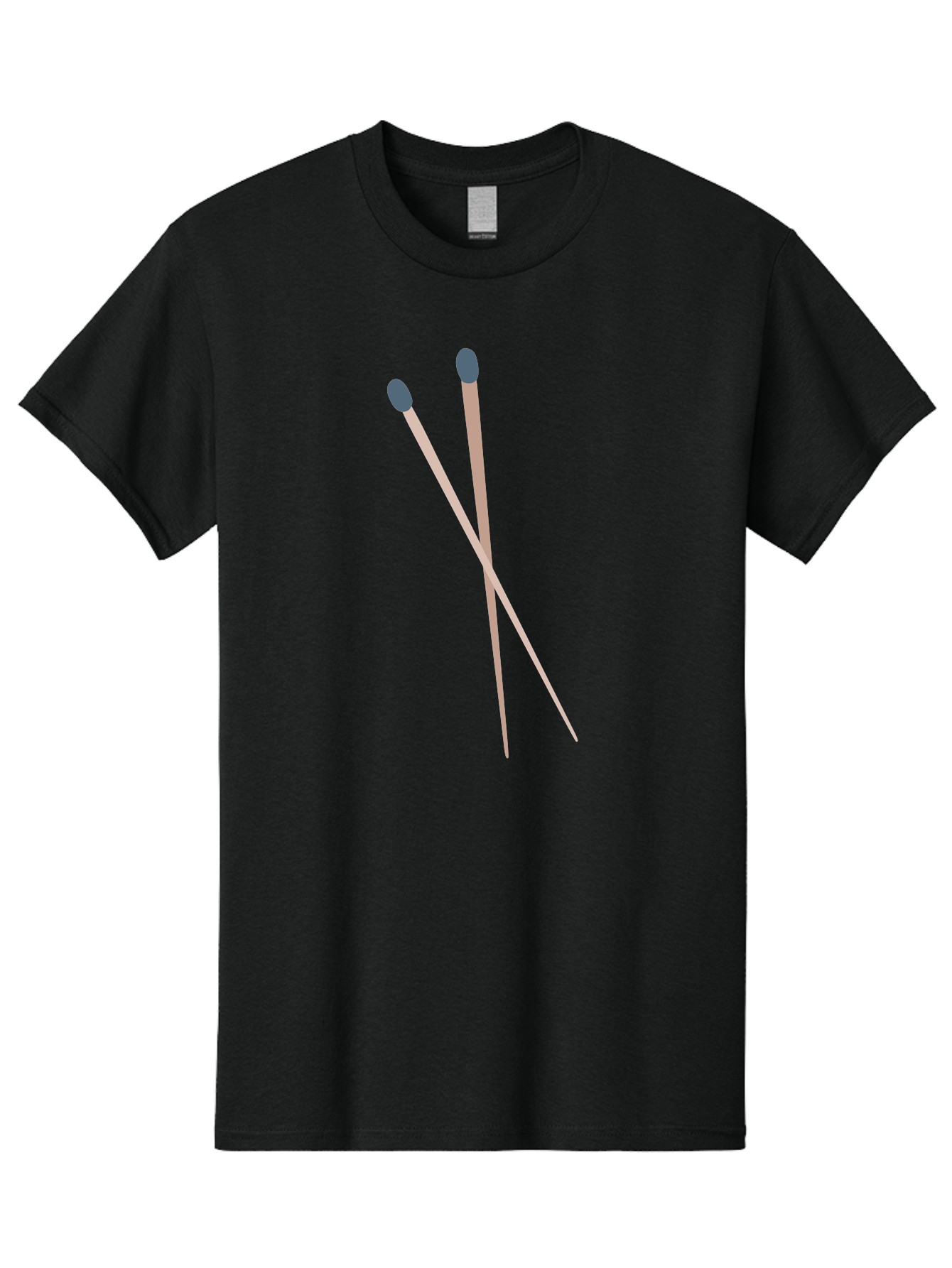Crossed-Matches Men'S Graphic Tee, 100% Cotton, Comfortable Casual Summer Wear, Machine Washable, Crossed Matches, Matchsticks, Fire Starters, Wooden Sticks, Gray Match Heads, Simple Design, Minimalist Art, Everyday Objects, Fire Safety Aac012 29