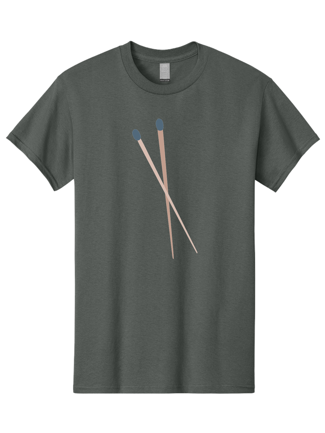 Crossed-Matches Men'S Graphic Tee, 100% Cotton, Comfortable Casual Summer Wear, Machine Washable, Crossed Matches, Matchsticks, Fire Starters, Wooden Sticks, Gray Match Heads, Simple Design, Minimalist Art, Everyday Objects, Fire Safety Aac012 5