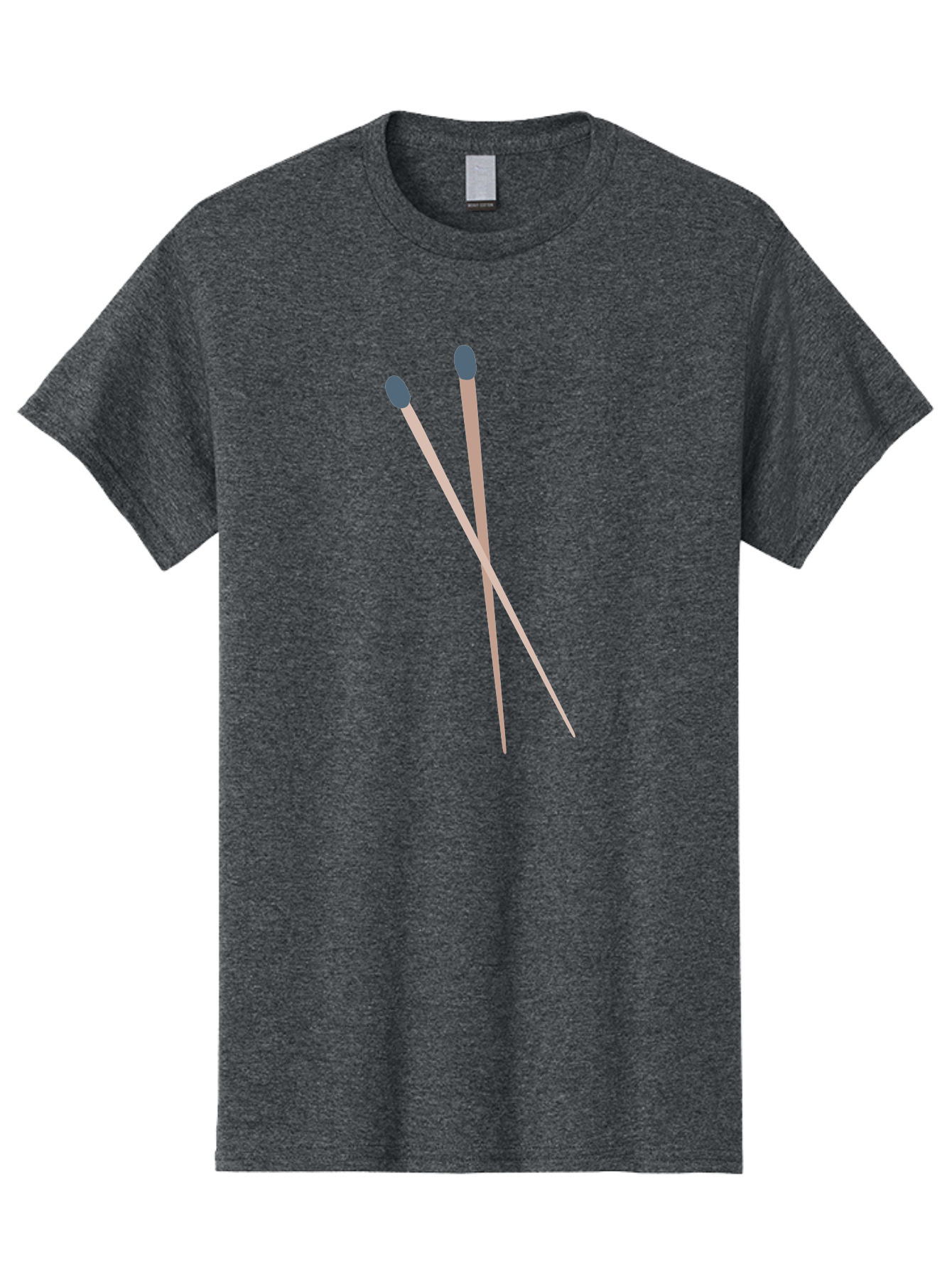 Crossed-Matches Men'S Graphic Tee, 100% Cotton, Comfortable Casual Summer Wear, Machine Washable, Crossed Matches, Matchsticks, Fire Starters, Wooden Sticks, Gray Match Heads, Simple Design, Minimalist Art, Everyday Objects, Fire Safety Aac012 17