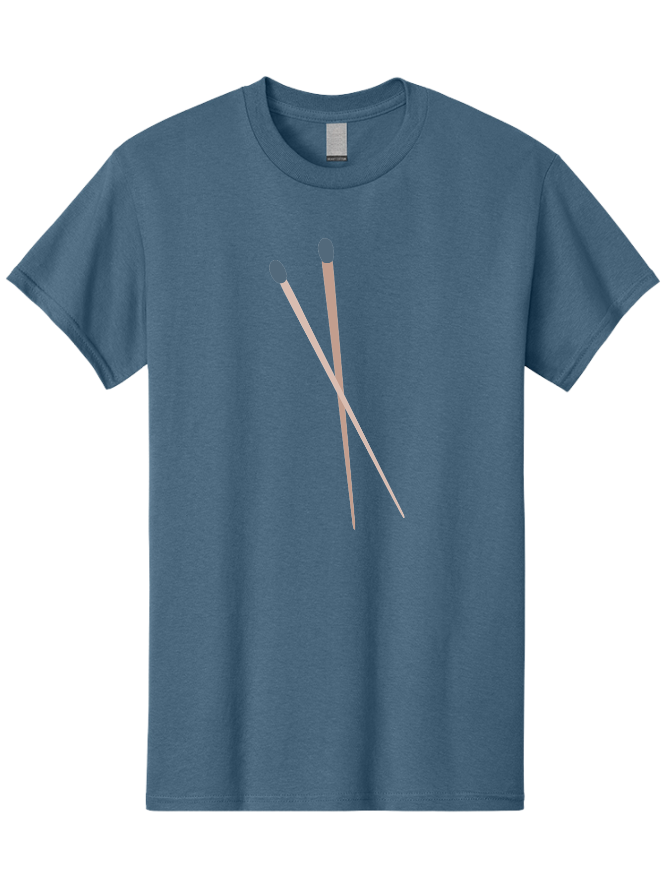 Crossed-Matches Men'S Graphic Tee, 100% Cotton, Comfortable Casual Summer Wear, Machine Washable, Crossed Matches, Matchsticks, Fire Starters, Wooden Sticks, Gray Match Heads, Simple Design, Minimalist Art, Everyday Objects, Fire Safety Aac012 25