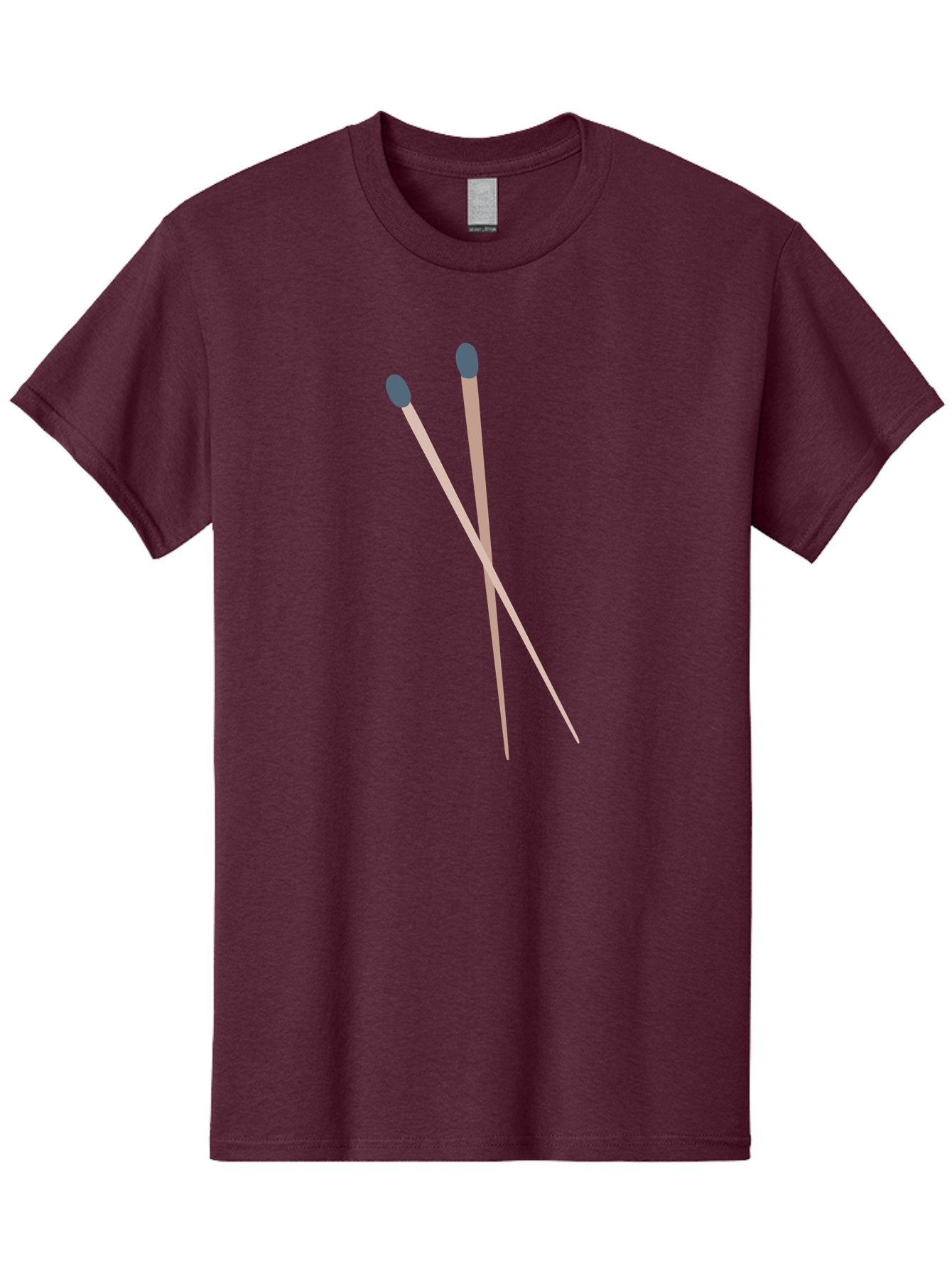 Crossed-Matches Men'S Graphic Tee, 100% Cotton, Comfortable Casual Summer Wear, Machine Washable, Crossed Matches, Matchsticks, Fire Starters, Wooden Sticks, Gray Match Heads, Simple Design, Minimalist Art, Everyday Objects, Fire Safety Aac012 6