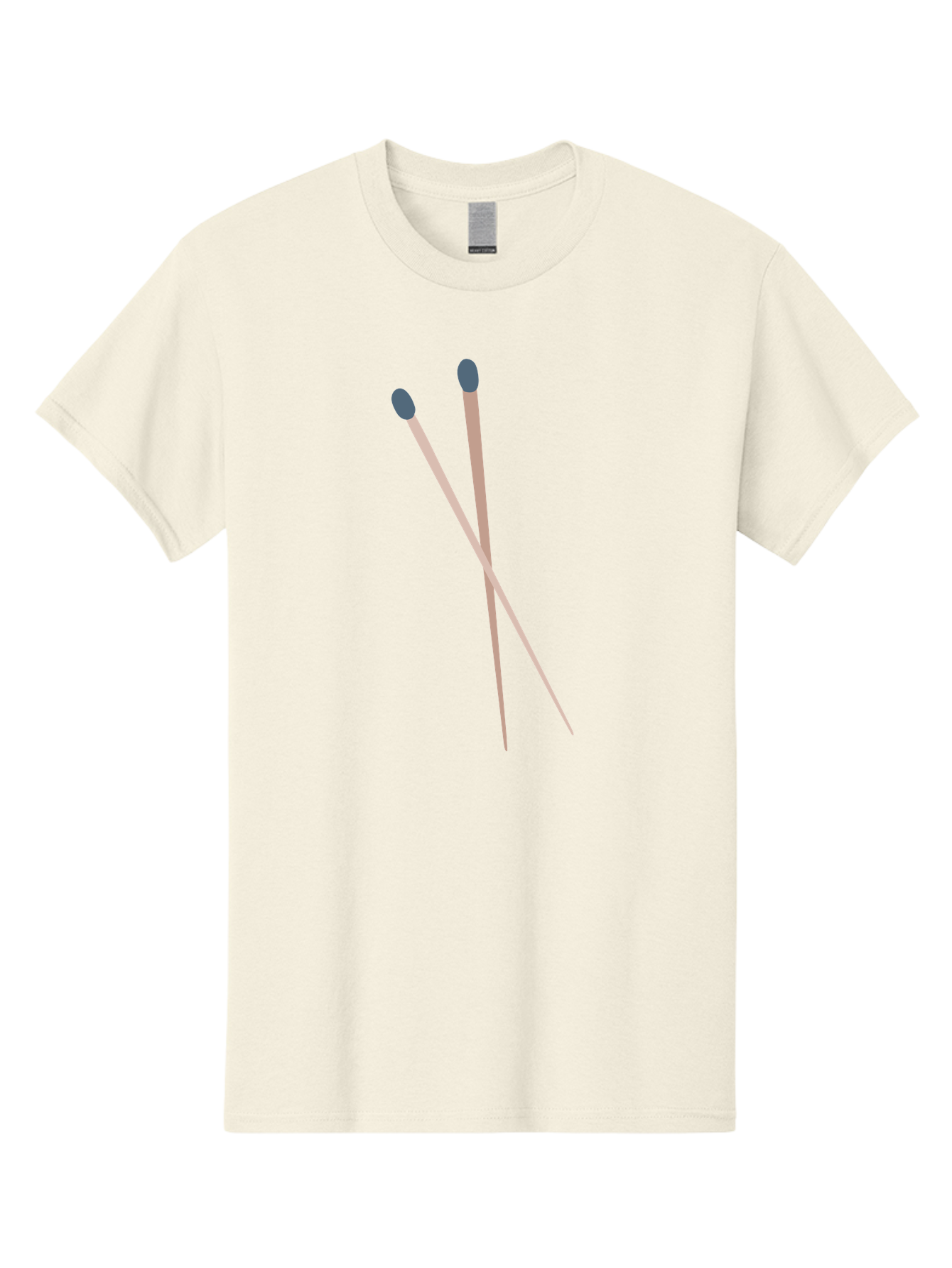 Crossed-Matches Men'S Graphic Tee, 100% Cotton, Comfortable Casual Summer Wear, Machine Washable, Crossed Matches, Matchsticks, Fire Starters, Wooden Sticks, Gray Match Heads, Simple Design, Minimalist Art, Everyday Objects, Fire Safety Aac012 19