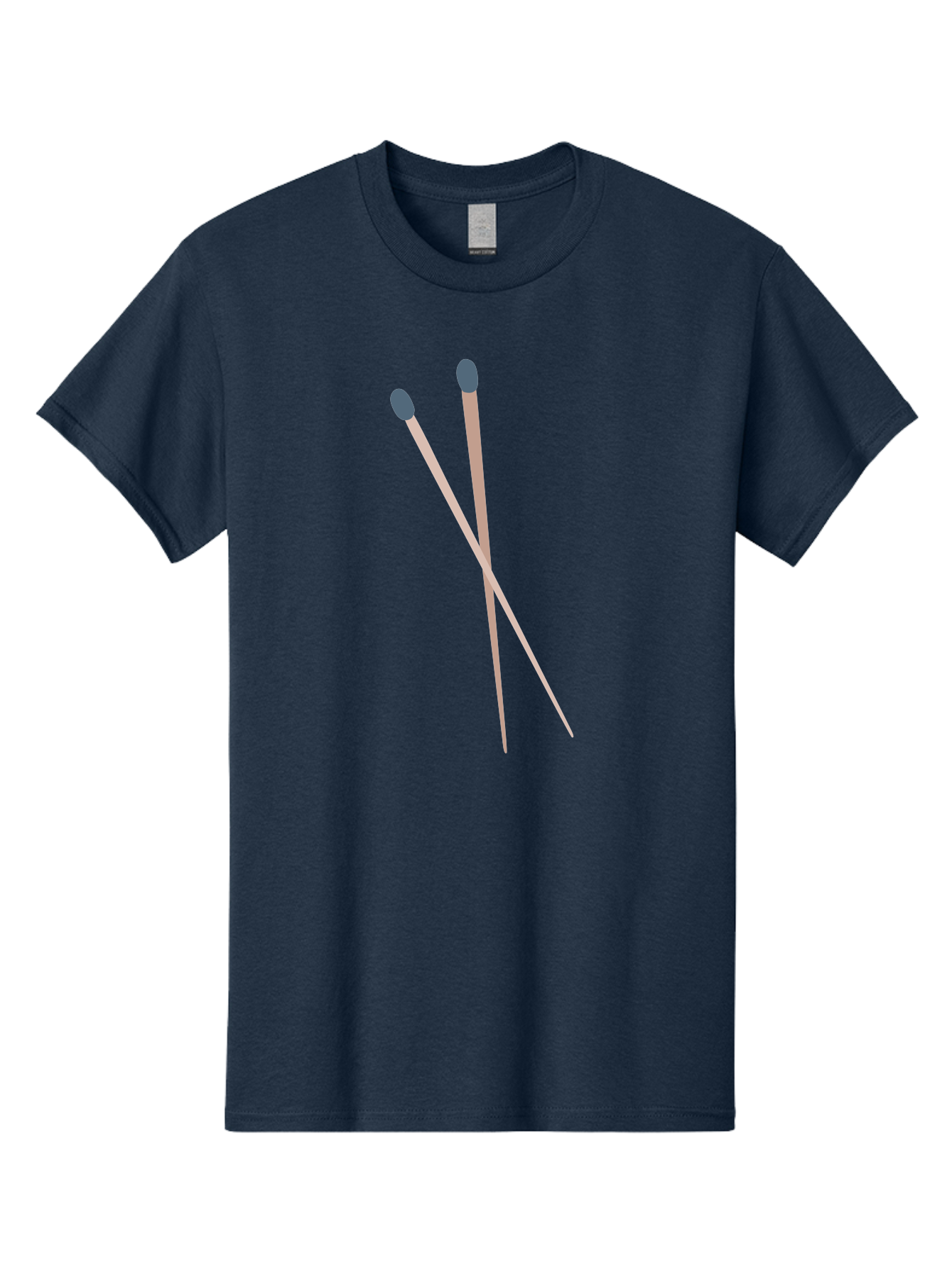 Crossed-Matches Men'S Graphic Tee, 100% Cotton, Comfortable Casual Summer Wear, Machine Washable, Crossed Matches, Matchsticks, Fire Starters, Wooden Sticks, Gray Match Heads, Simple Design, Minimalist Art, Everyday Objects, Fire Safety Aac012 11