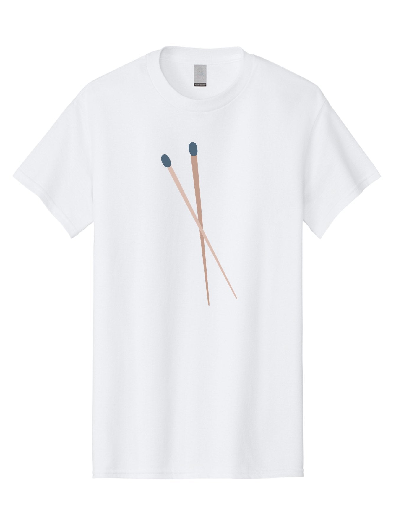 Crossed-Matches Men'S Graphic Tee, 100% Cotton, Comfortable Casual Summer Wear, Machine Washable, Crossed Matches, Matchsticks, Fire Starters, Wooden Sticks, Gray Match Heads, Simple Design, Minimalist Art, Everyday Objects, Fire Safety Aac012 14