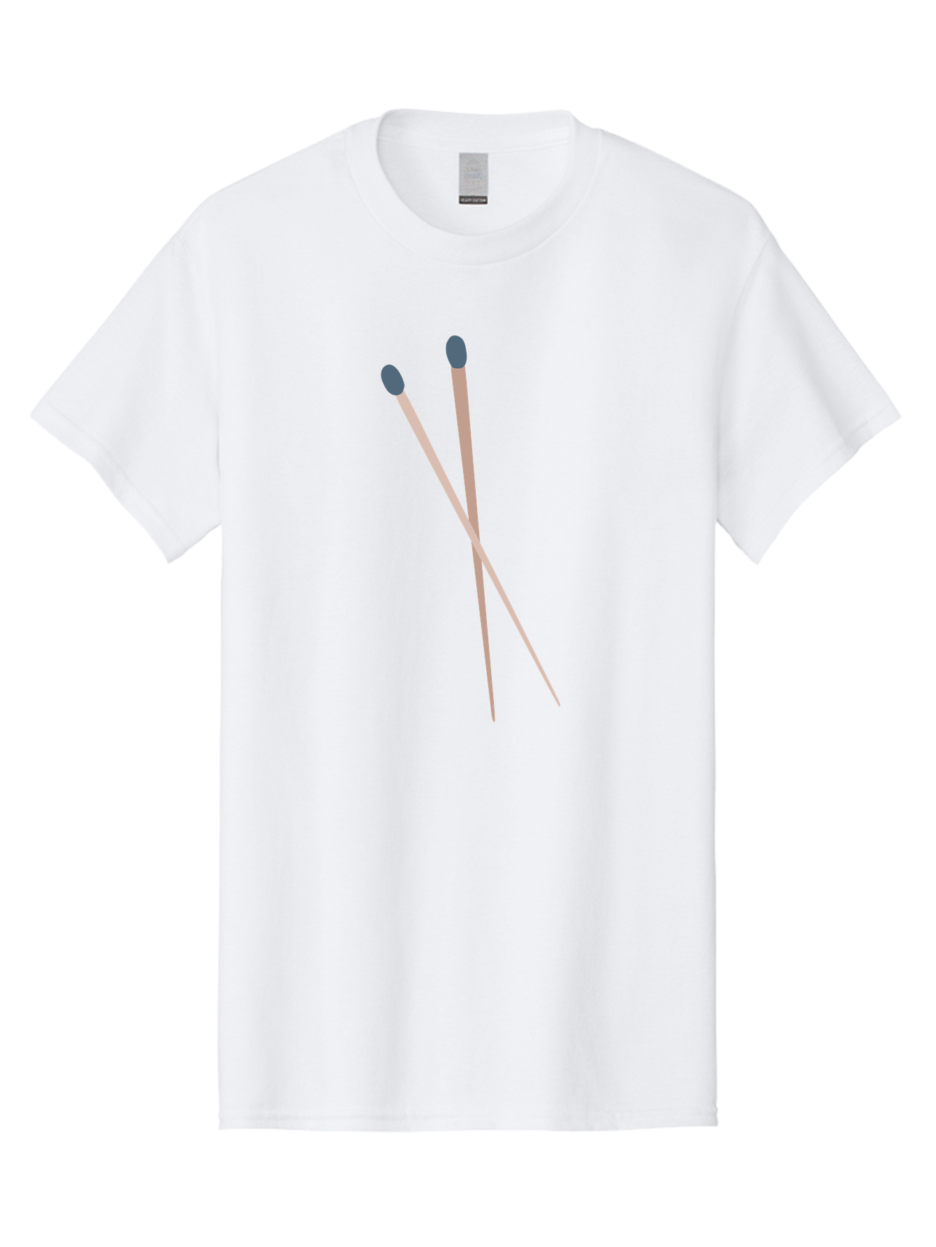 Crossed-Matches Men'S Graphic Tee, 100% Cotton, Comfortable Casual Summer Wear, Machine Washable, Crossed Matches, Matchsticks, Fire Starters, Wooden Sticks, Gray Match Heads, Simple Design, Minimalist Art, Everyday Objects, Fire Safety Aac012 3