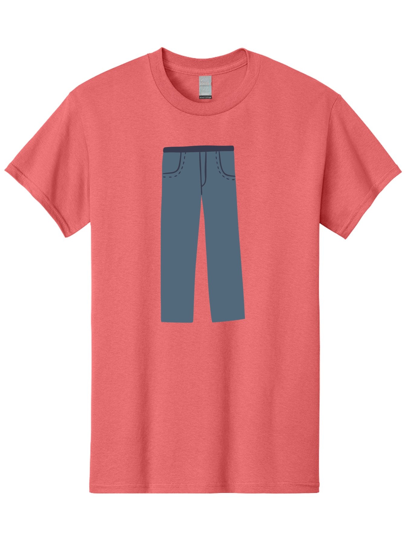 Dark-Blue-Jeans Men'S Graphic Tee, 100% Cotton, Comfortable Casual Summer Wear, Machine Washable, Gray Trousers, Straight Leg Pants, Simple Design, Minimalist Style, Fashion Illustration, Clothing Graphic, Dark Gray Color Aac014 12