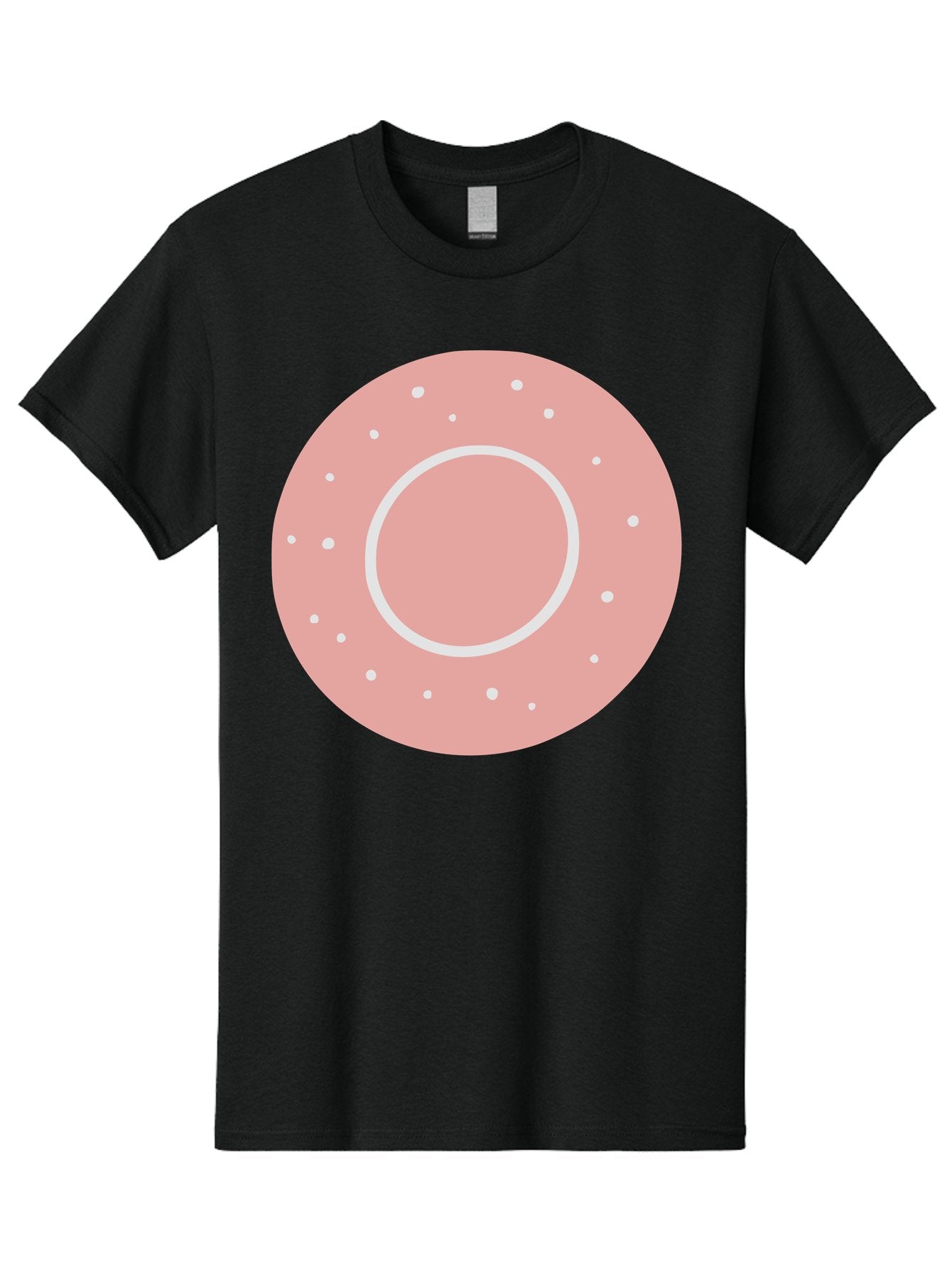 Donut Men'S Graphic Tee, 100% Cotton, Comfortable Casual Summer Wear, Machine Washable, Pink Donut, White Sprinkles, Sweet Treat, Tasty Pastry, Dessert Food, Baked Good, Ring Shaped, Food Illustration, Cute Design Aac019 4